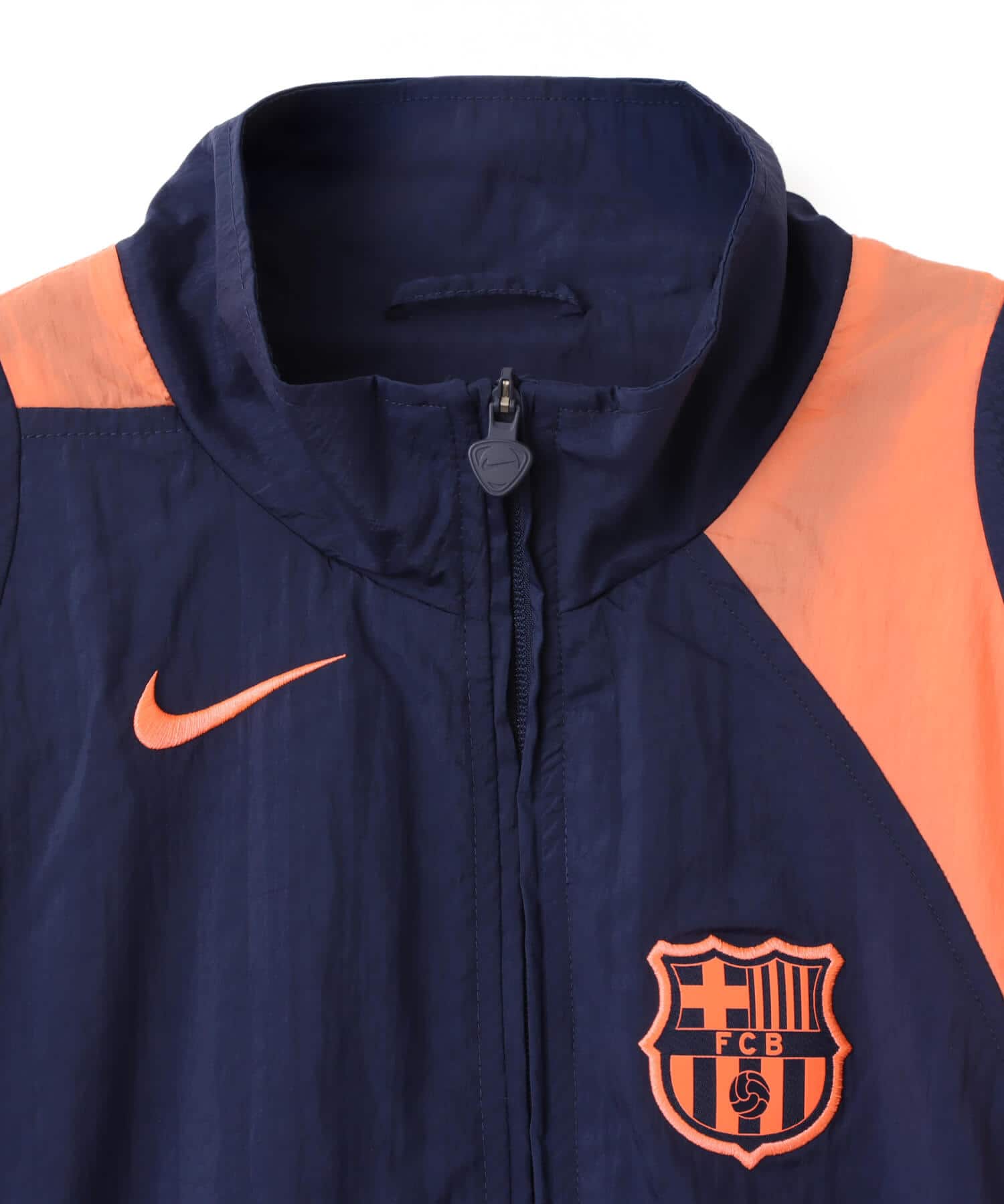 NIKE FCB M NK T90 TRK JKT W 3R GX MIDNIGHT NAVY/BRIGHT MANGO/BRIGHT MANGOの画像