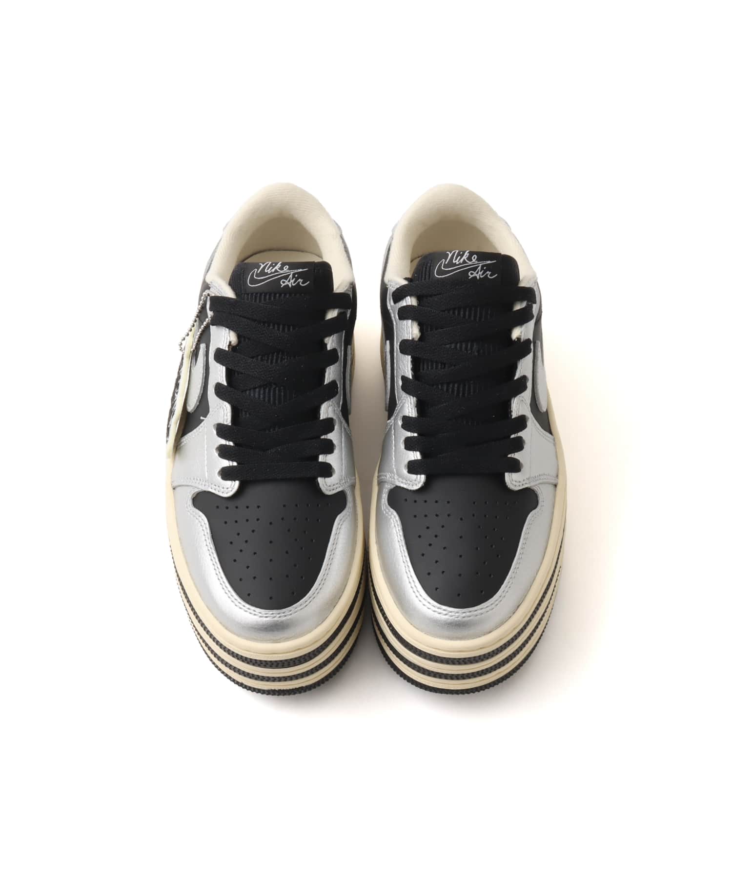 JORDAN BRAND AIR JORDAN 1 TRIPLE STACK METALLIC SILVER/BLACK-MUSLINの画像
