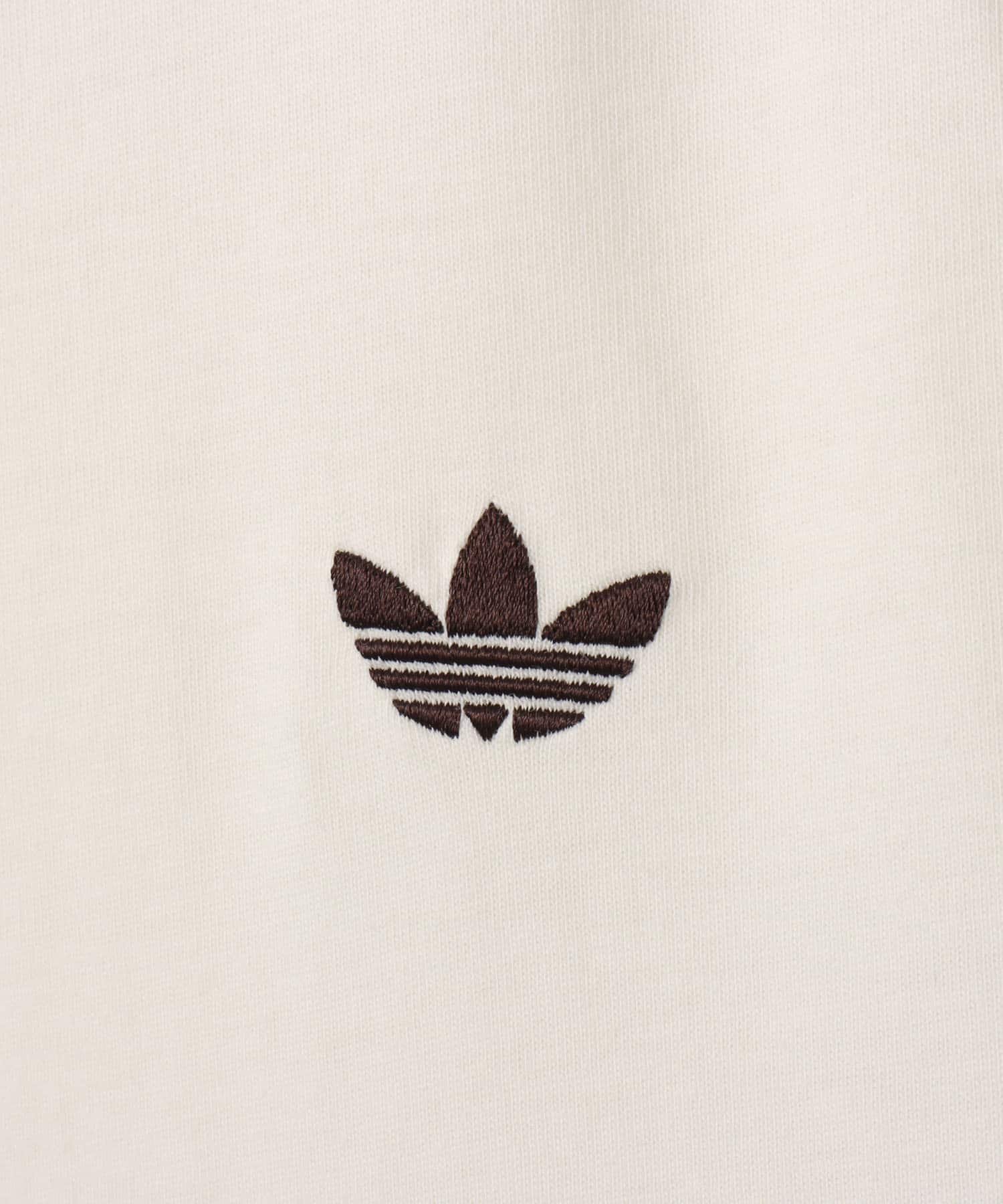adidas BRITCORE LONG SLEEVE CALI T-SHIRT オフホワイト/オーロラコーヒーの画像