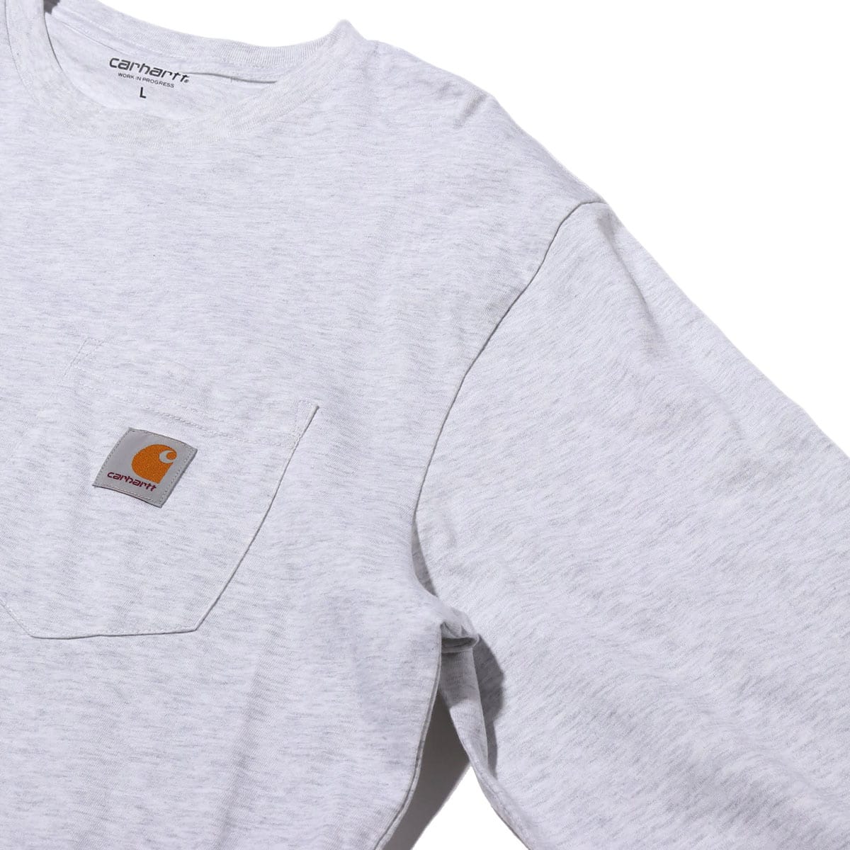 CARHARTT L/S POCKET T-SHIRT HEATHERGRAY の画像