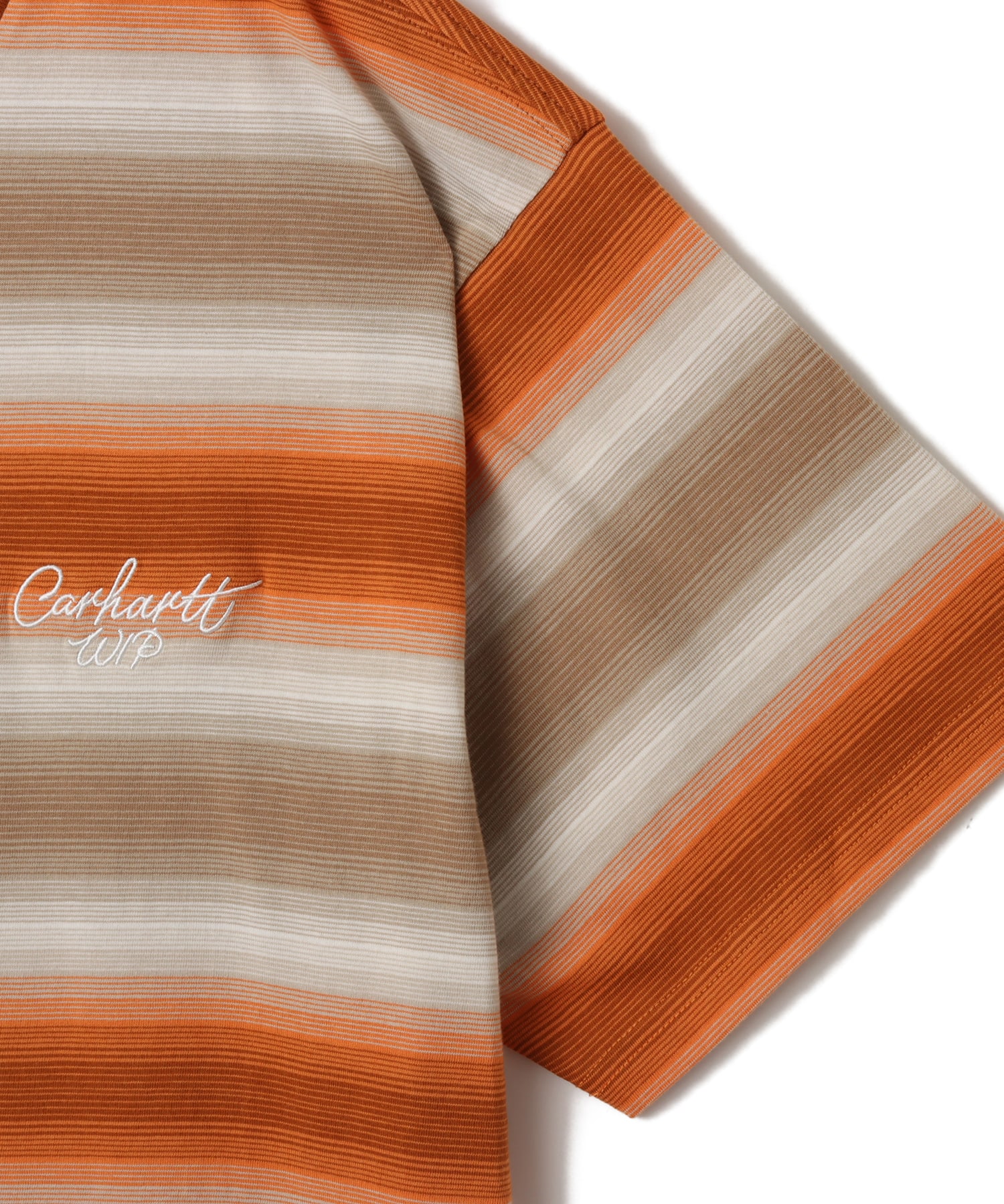 CARHARTT S/S DASHNER T-SHIRT Dashner Stripe, Pumpkinの画像