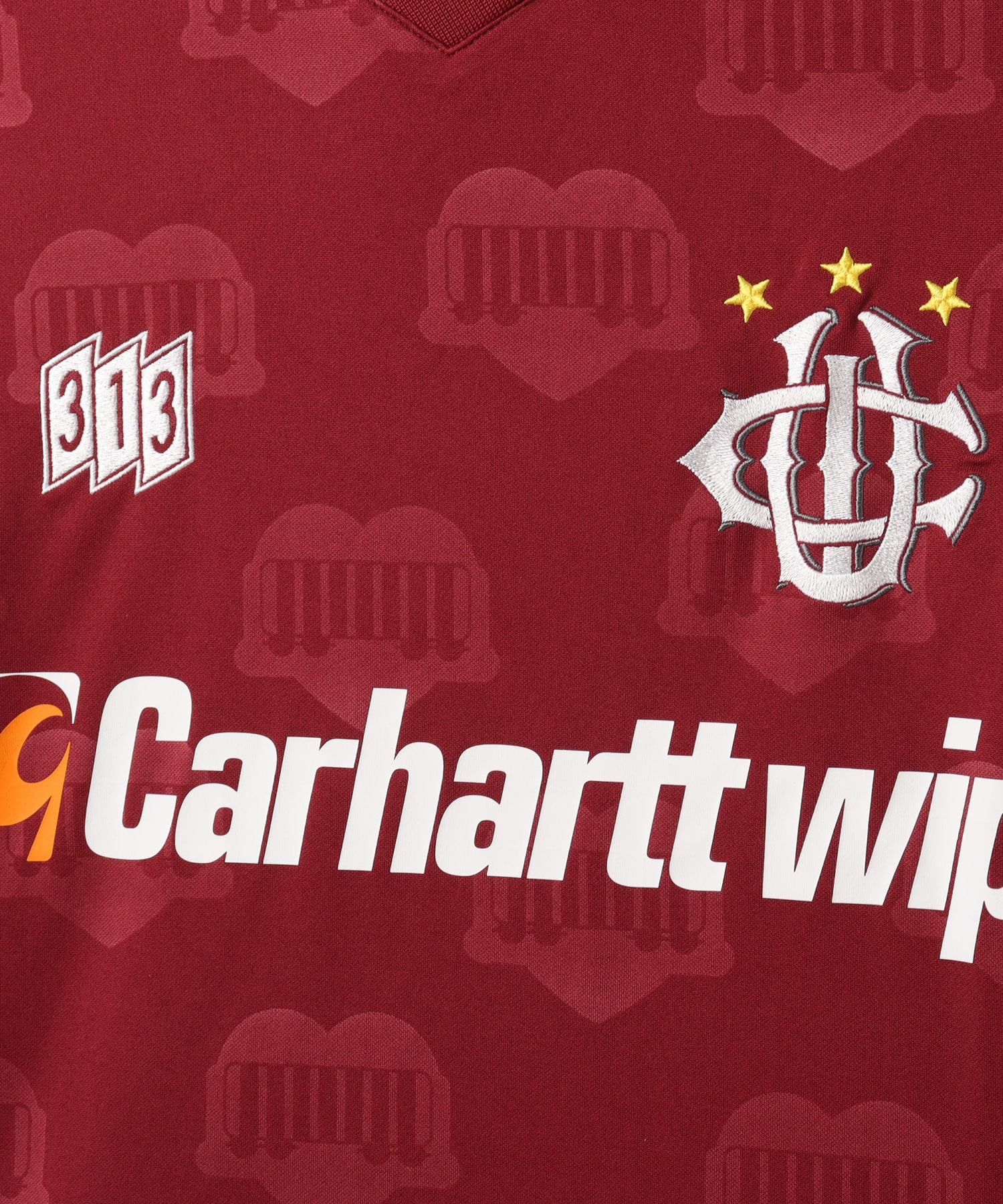 CARHARTT S/S HARTT’S FOOTBALL T-SHIRT Heart Train Jacquard, Mulberryの画像