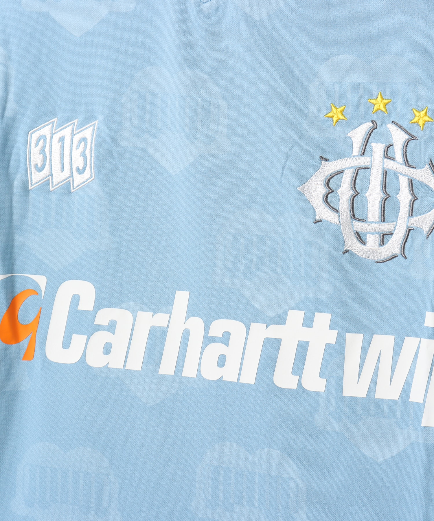 CARHARTT S/S HARTT’S FOOTBALL T-SHIRT Heart Train Jacquard, Bluebirdの画像