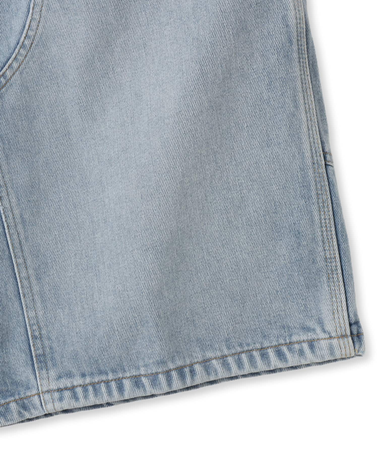 CARHARTT OG DOUBLE KNEE SHORT Blue heavy worn bleachedの画像