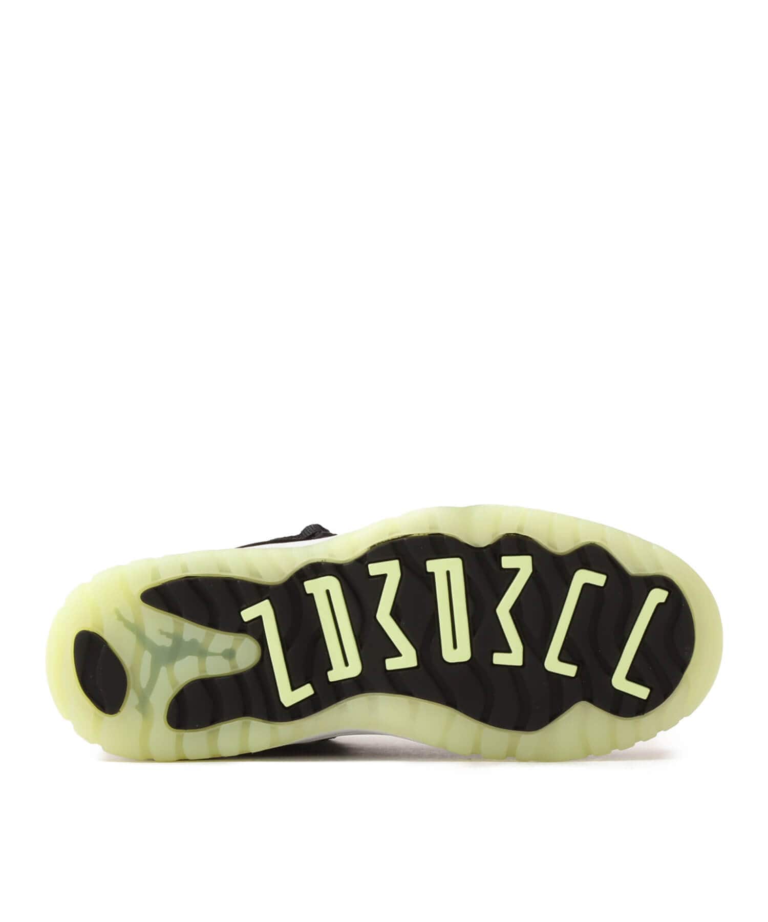 JORDAN BRAND JORDAN 11 RETRO (PS) BLACK/BARELY VOLT-DARK RAISIN-WHITEの画像