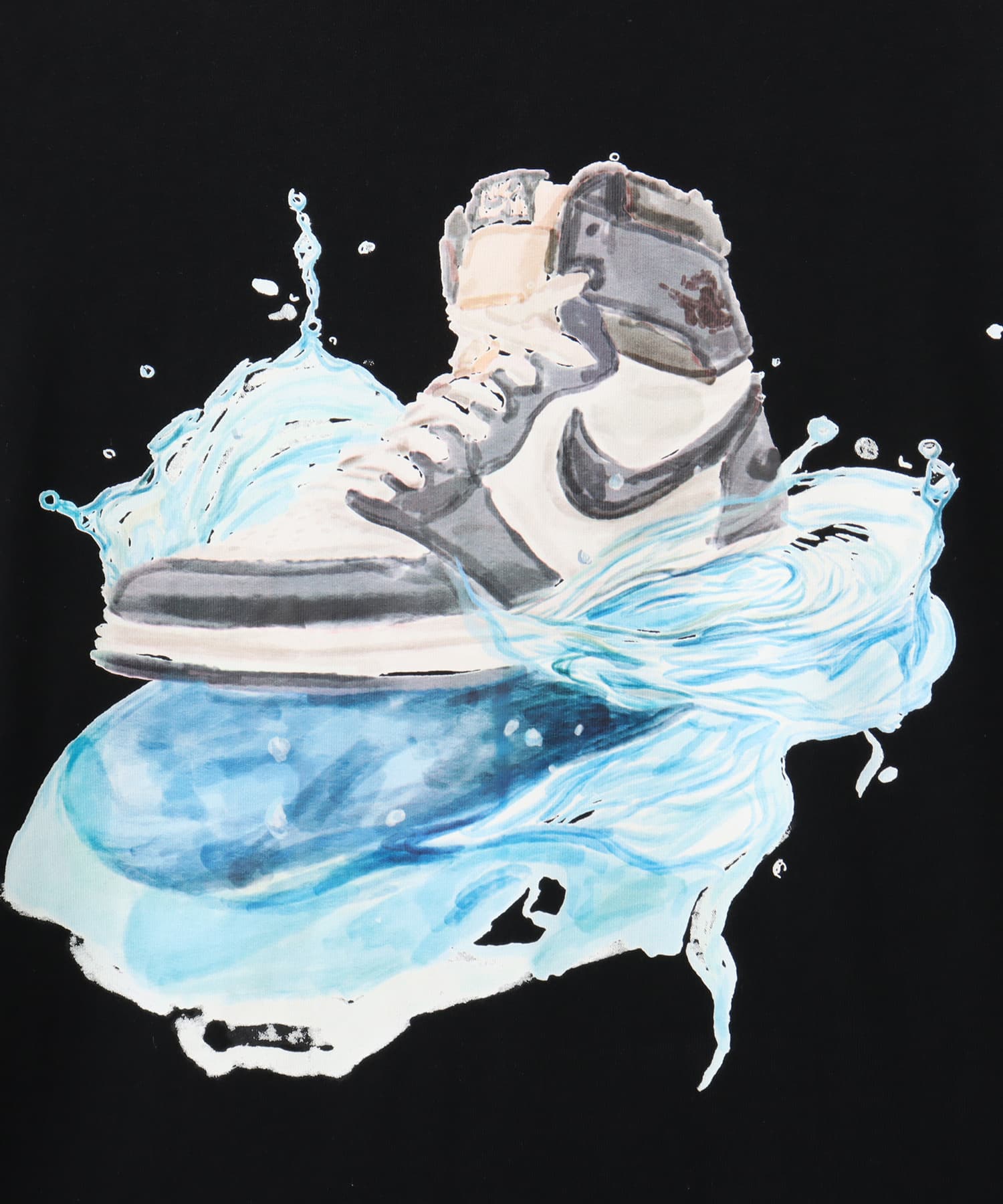 JORDAN BRAND M J FLT ESS AJ1 SS CREW BLACK/WHITEの画像