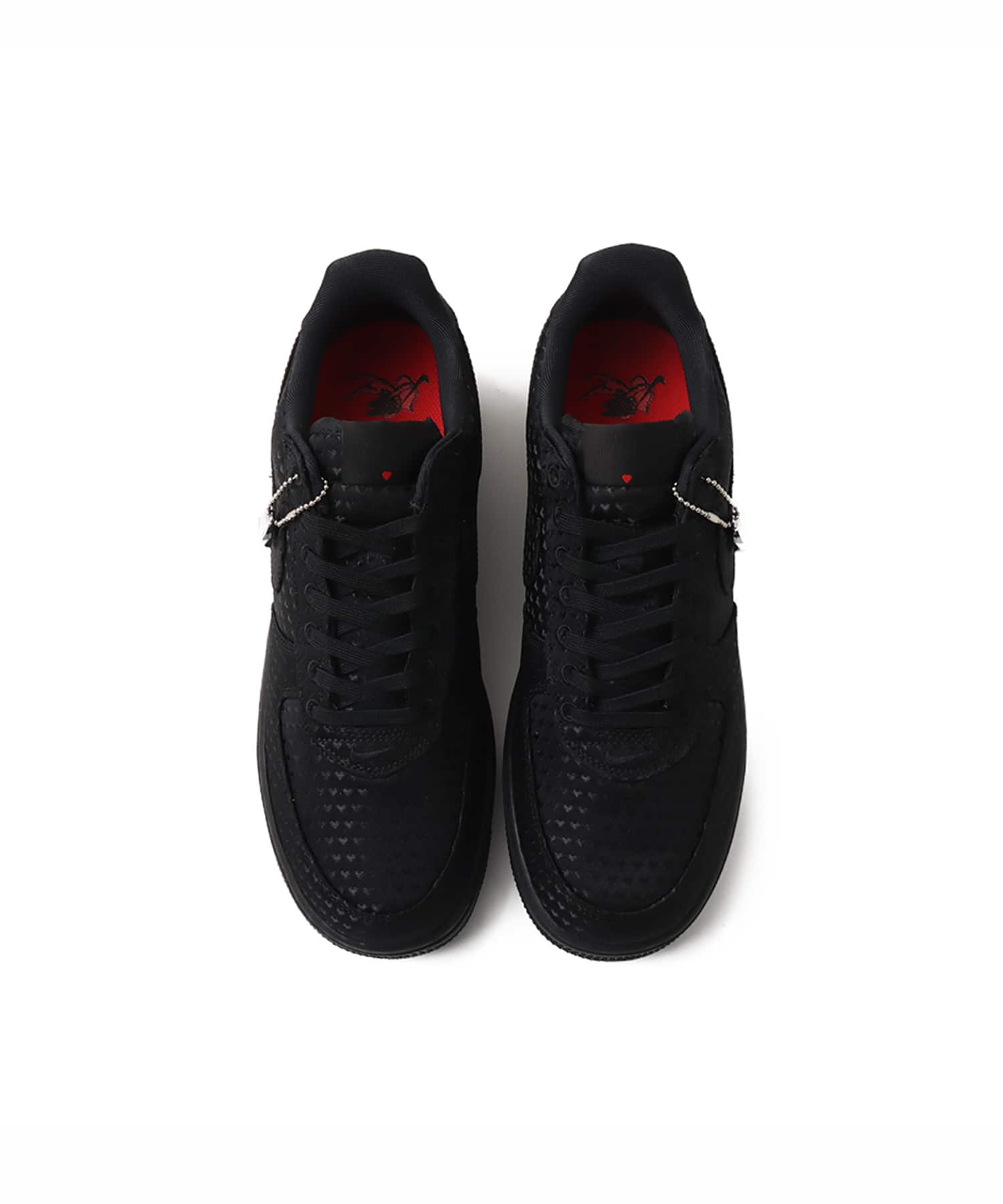 NIKE AIR FORCE 1 RETRO BLACK/BLACK-UNIVERSITY REDの画像