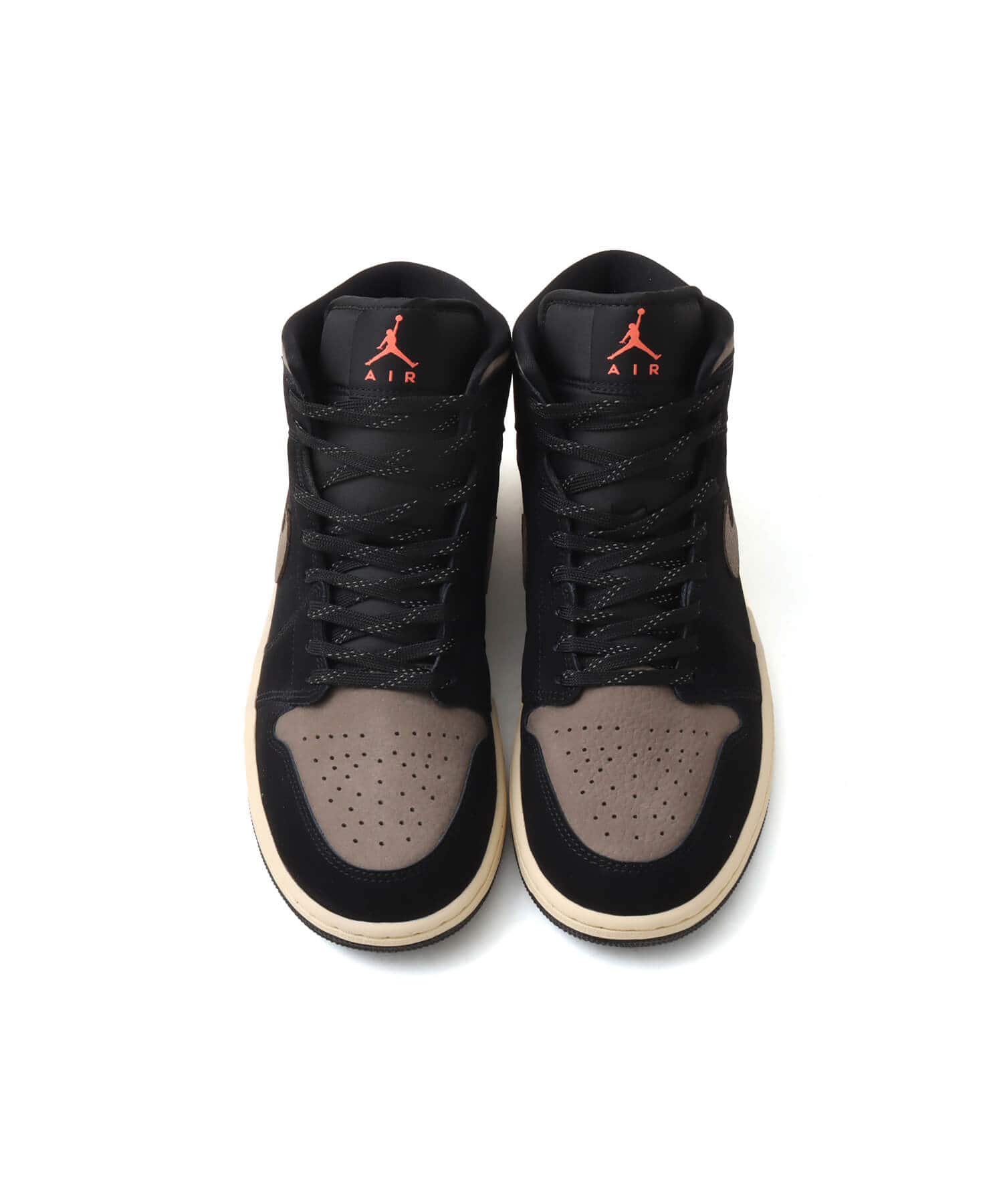 JORDAN BRAND AIR JORDAN 1 MID SE BLACK/OLIVE GREY-LT WILD MANGOの画像