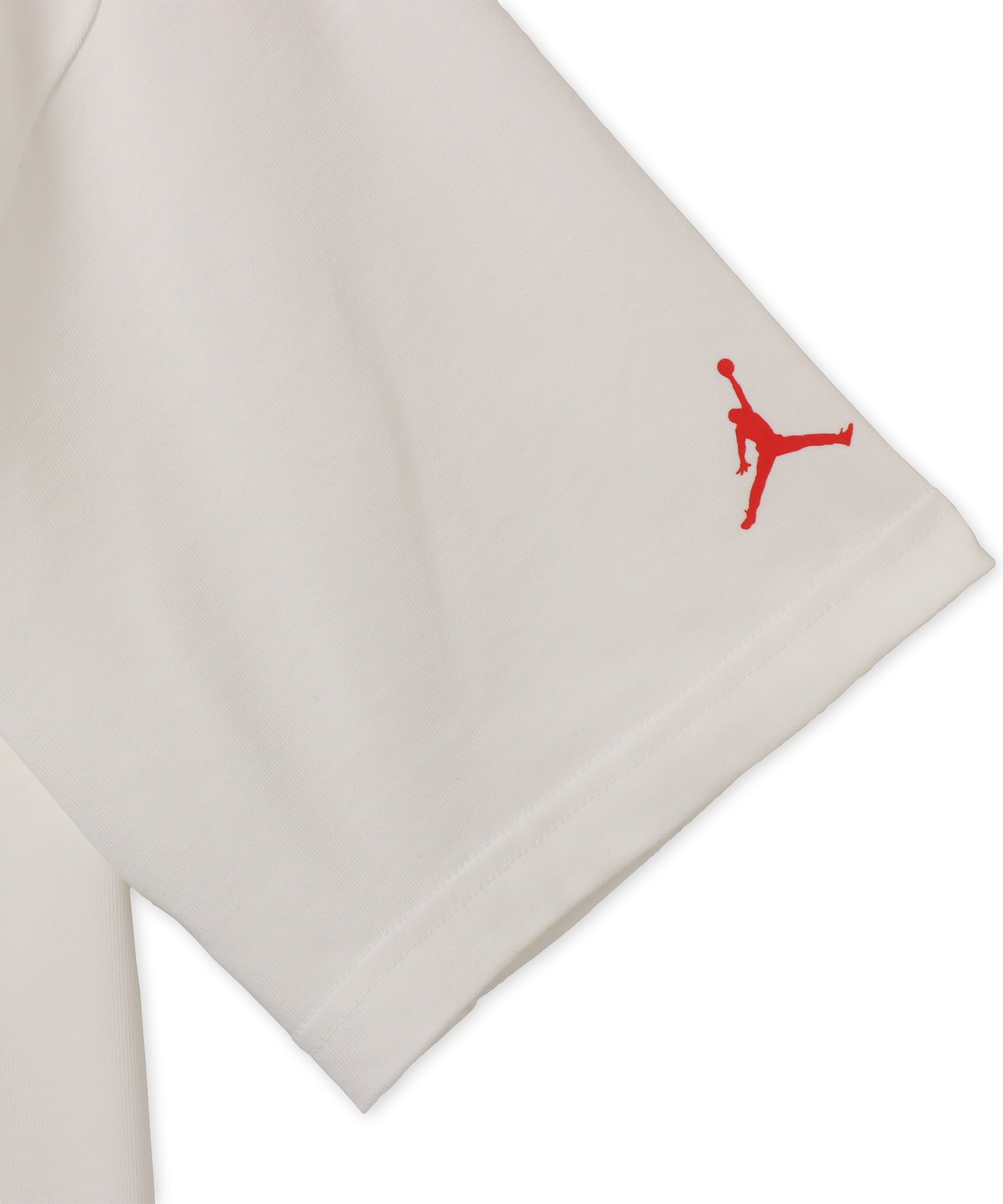 JORDAN BRAND M J FLT ESS BXY GFX SS CREW WHITE/UNIVERSITY REDの画像