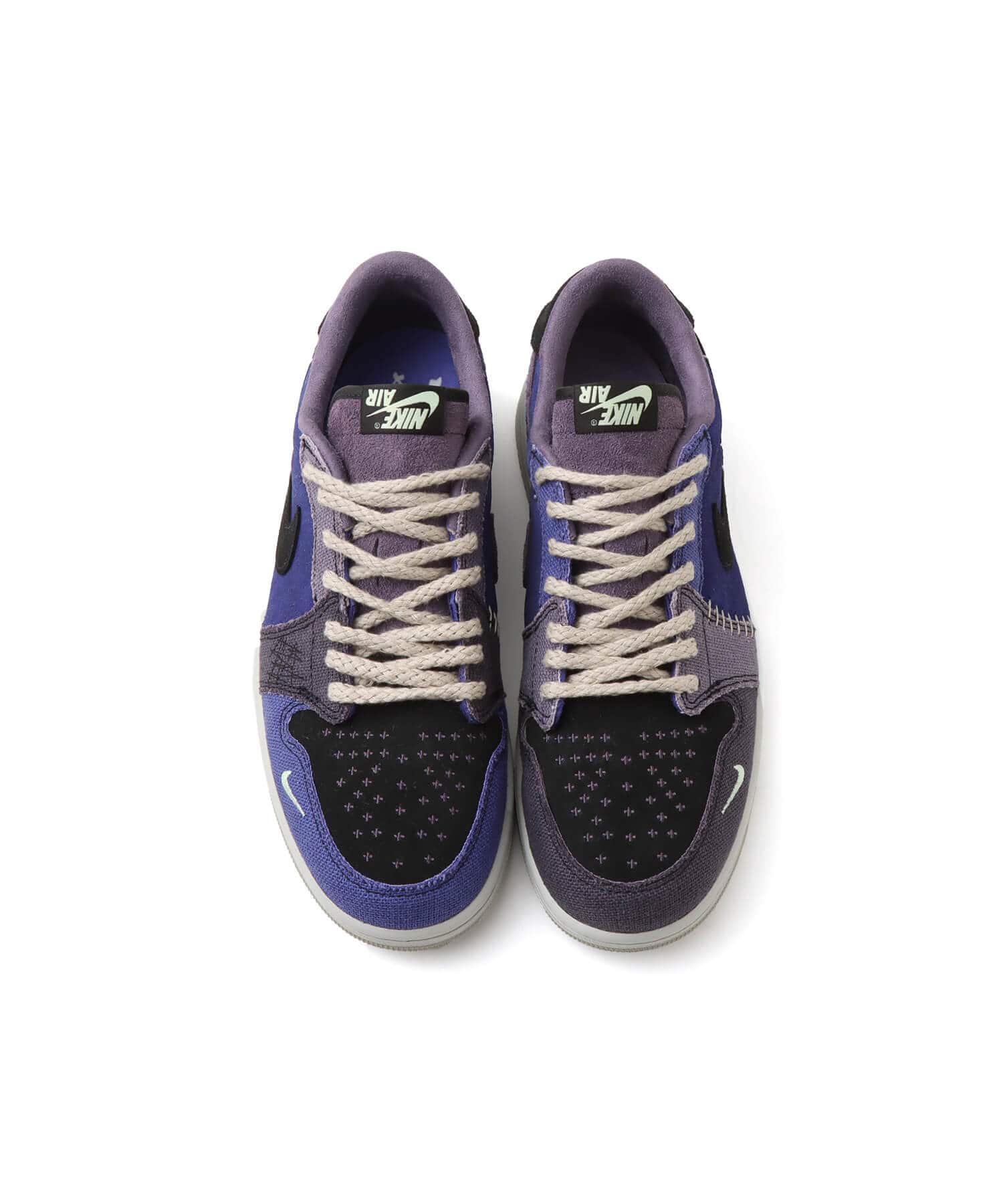 JORDAN BRAND AIR JORDAN 1 RETRO LOW OG REGENCY PURPLE/VAPOR GREEN-BLACKの画像