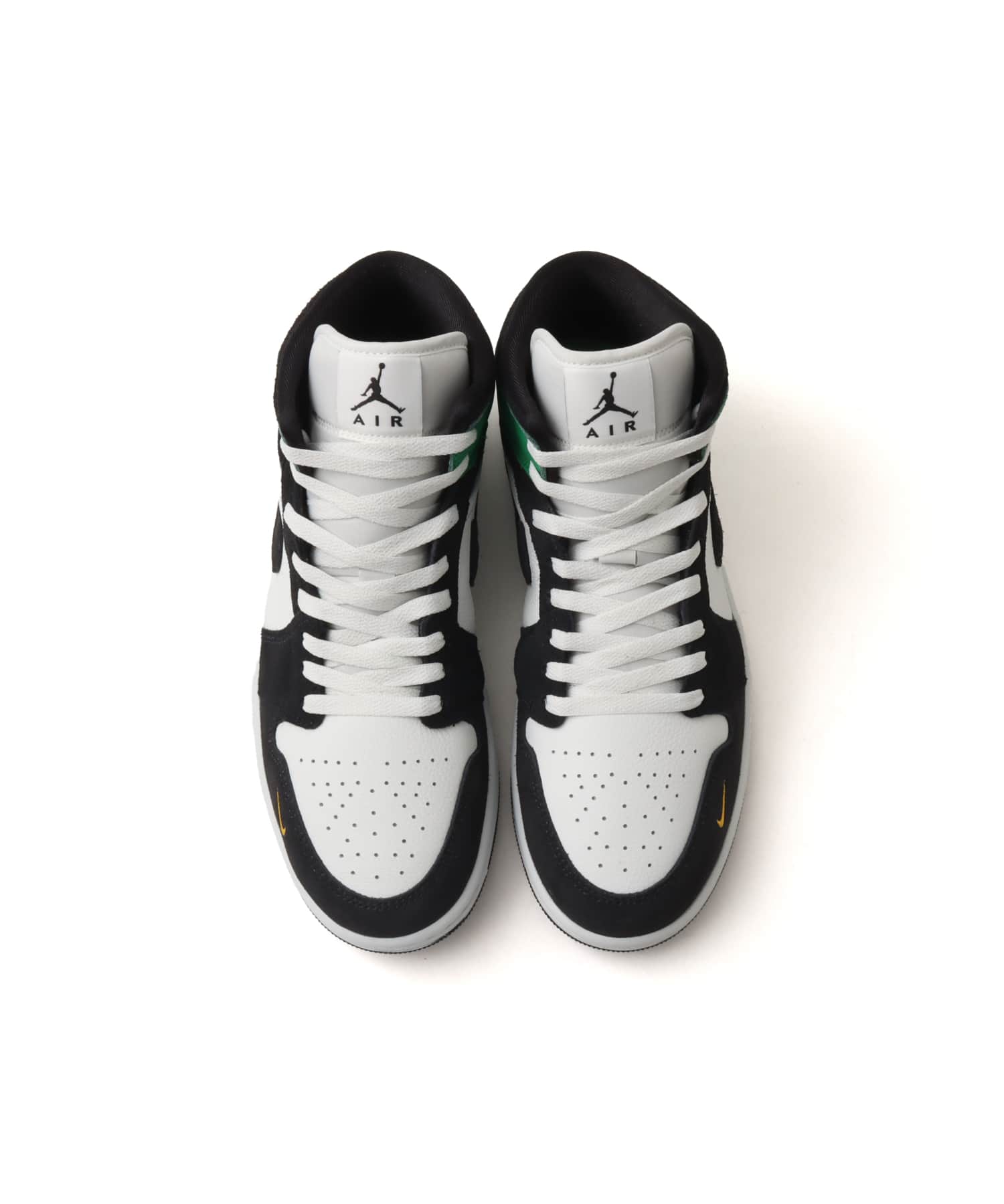 JORDAN BRAND AIR JORDAN 1 MID SE SUMMIT WHITE/BLACK-LUCKY GREENの画像