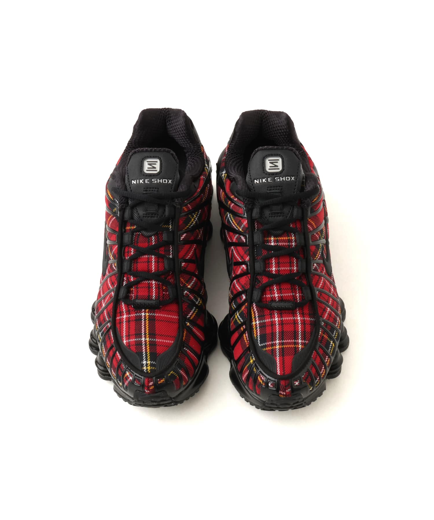 NIKE W SHOX TL BLACK/BLACK-TOUGH RED-YELLOW OCHRE-MTLC SILVER-WHITEの画像