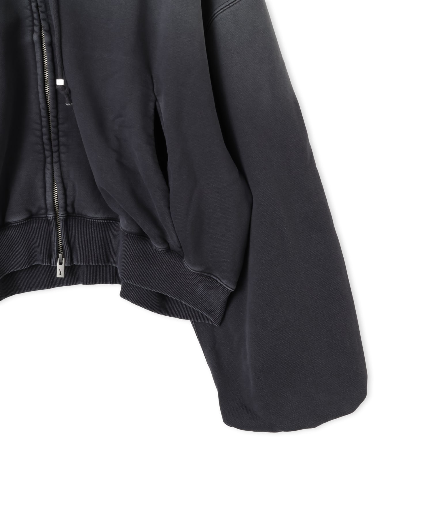 NIKE W NRG NK STUDIO FLEECE HOODIE BLACKの画像