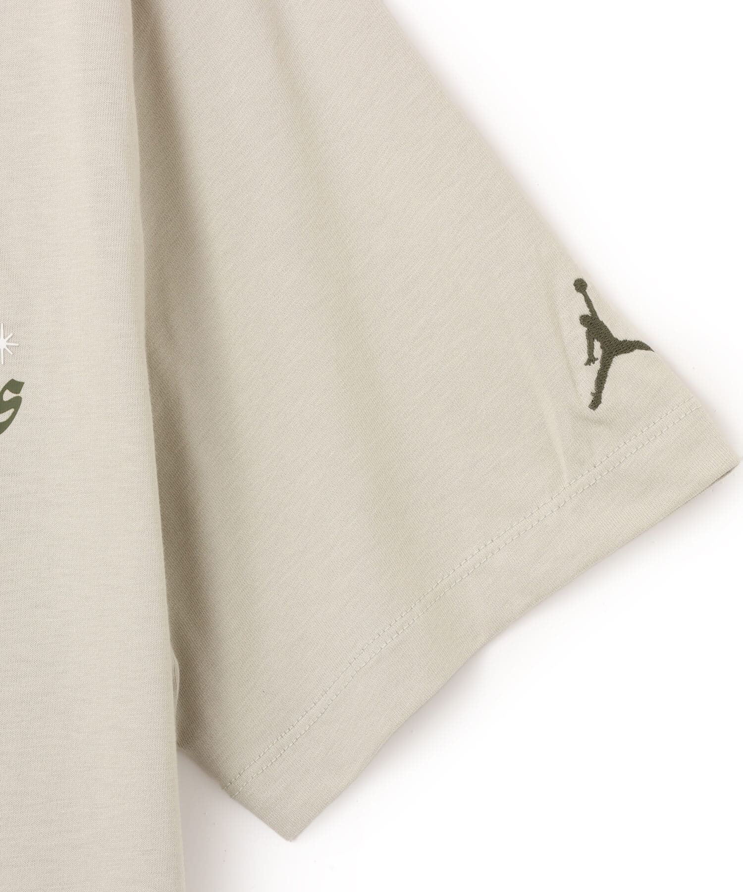 JORDAN BRAND M J EMB SS CREW DDM LIGHT STONE/LEGION GREENの画像