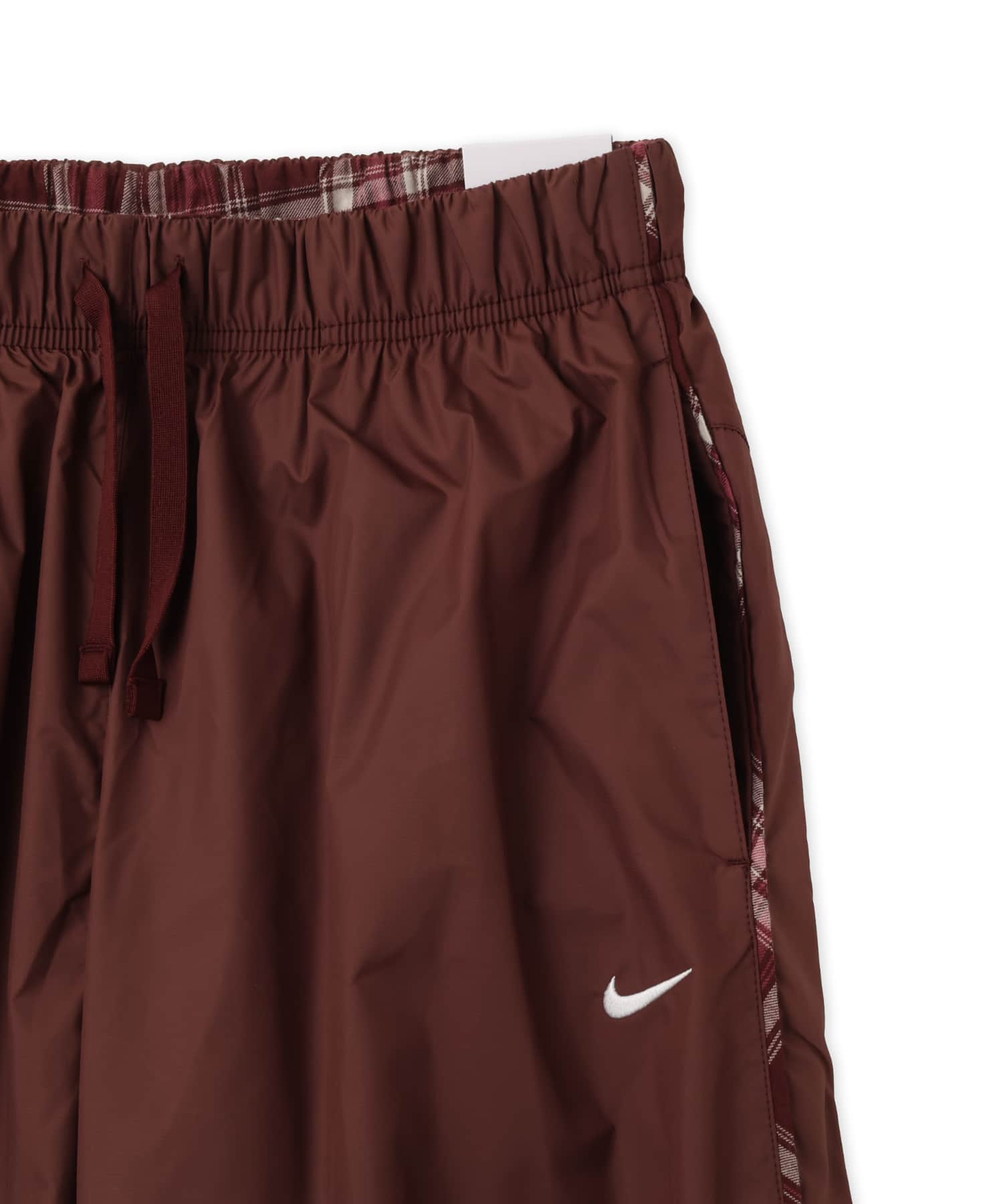 NIKE AS W NK REVERSIBLE PLAID OH PANT BROWNの画像