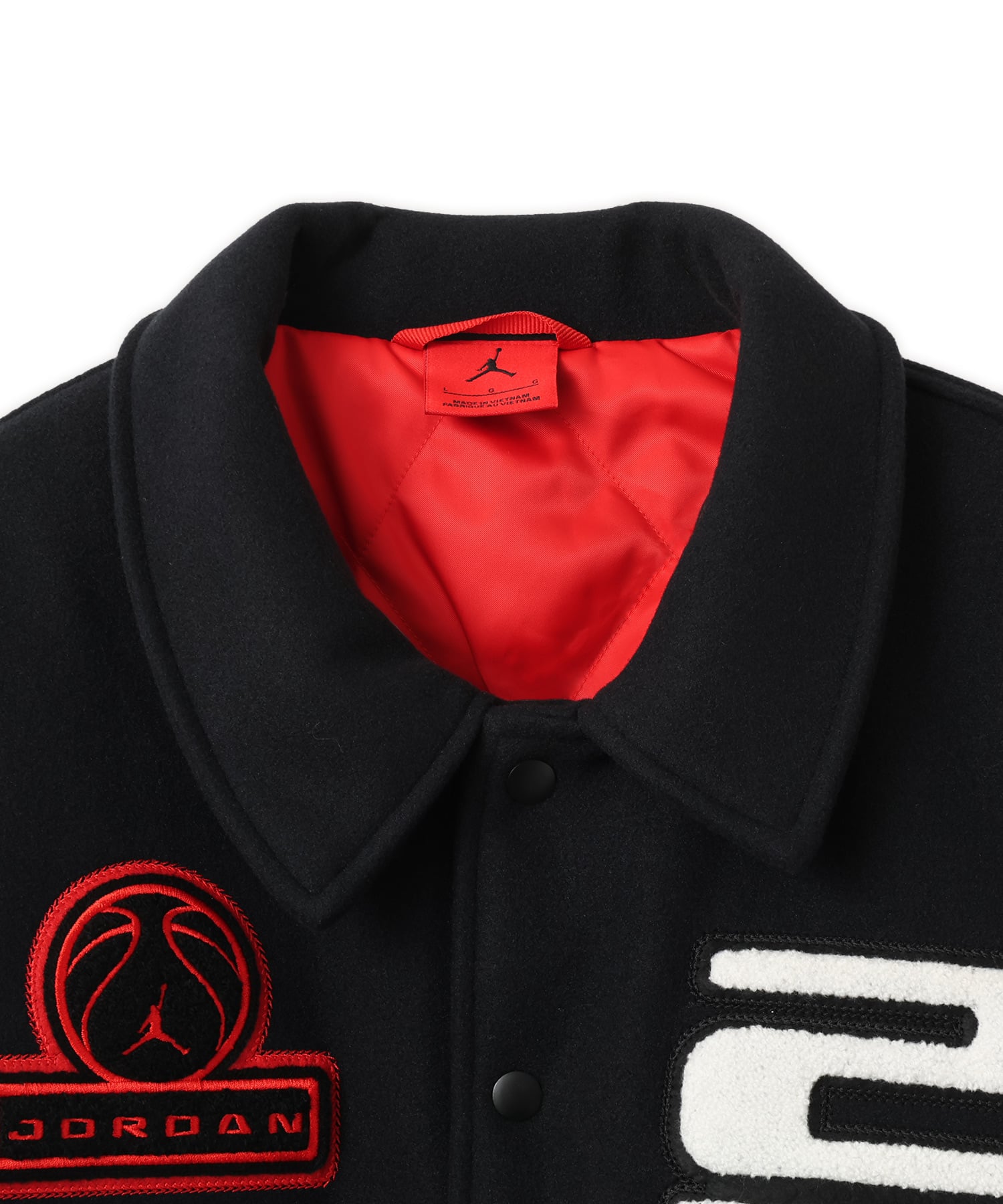 JORDAN BRAND M J FLT VARSITY JKT BLACKの画像