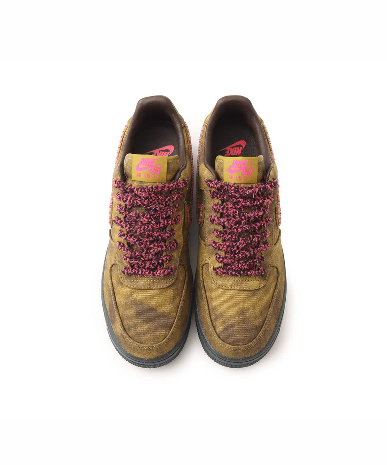 NIKE AIR FORCE 1 BOUCLE QS DESERT MOSS/FIERCE PINK-MIDWEST GOLDの画像