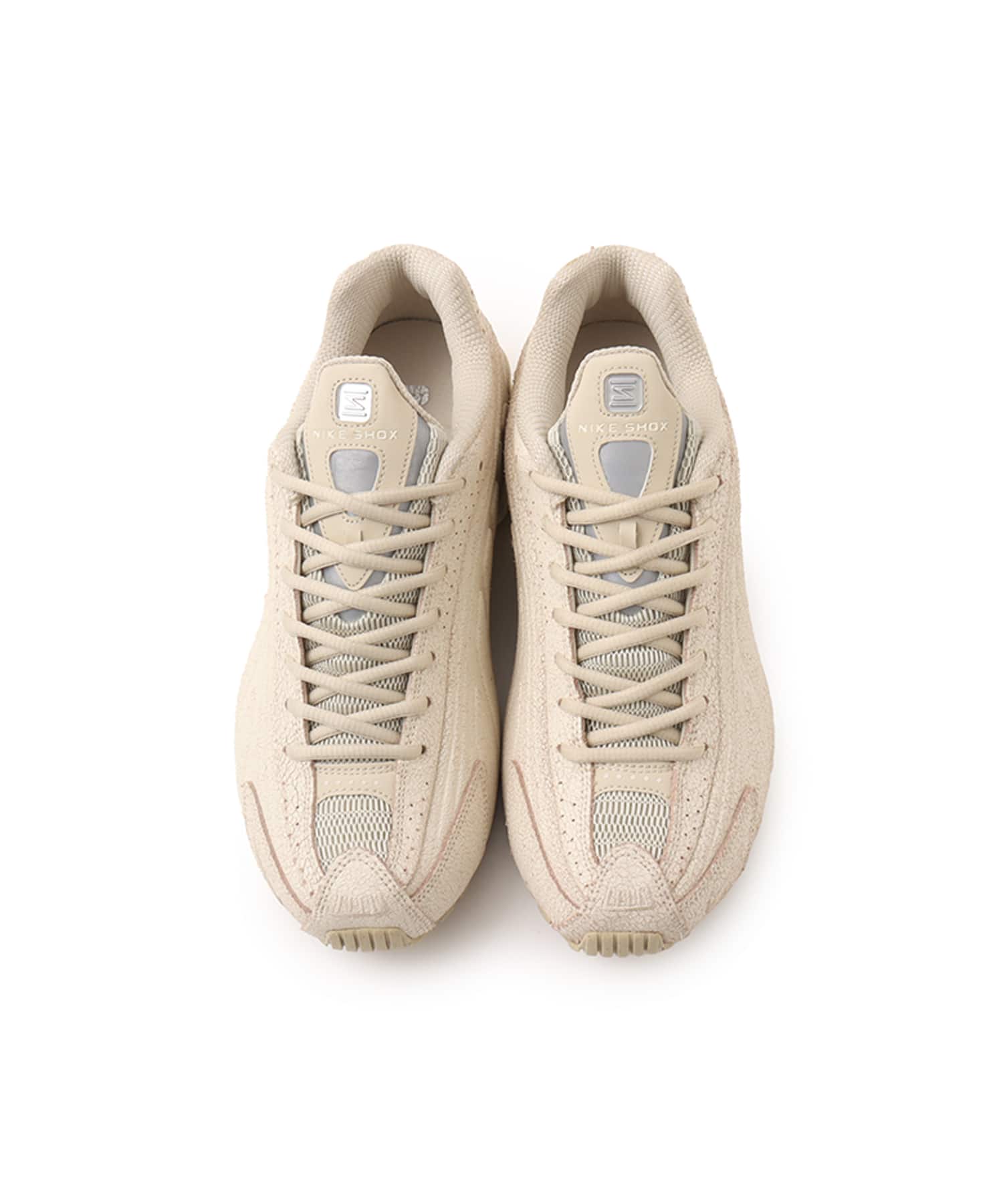 NIKE NIKE SHOX R4 QS NATURAL/NET-METALLIC SILVERの画像