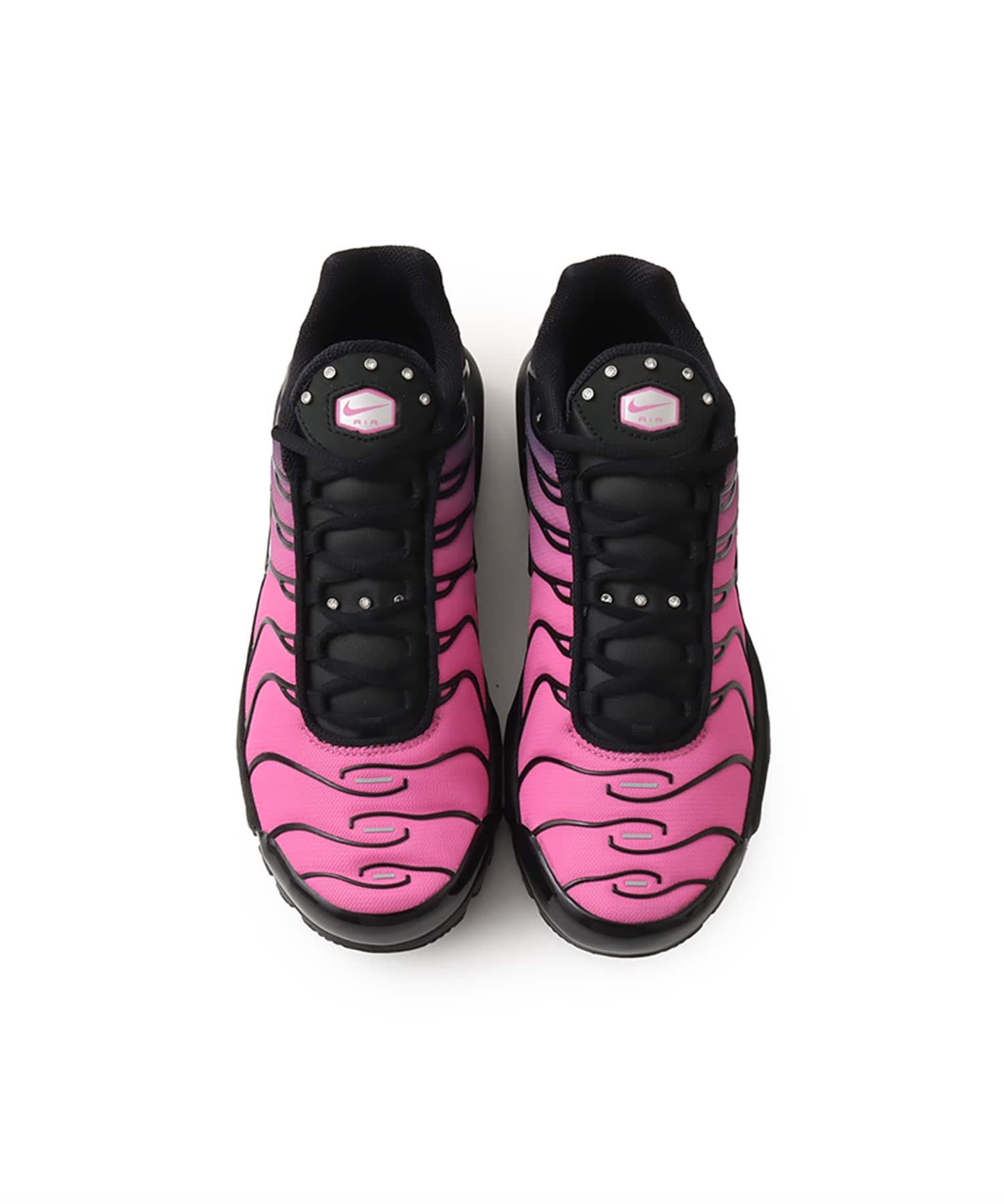 NIKE W AIR MAX PLUS BLACK/PEONY-METALLIC SILVERの画像
