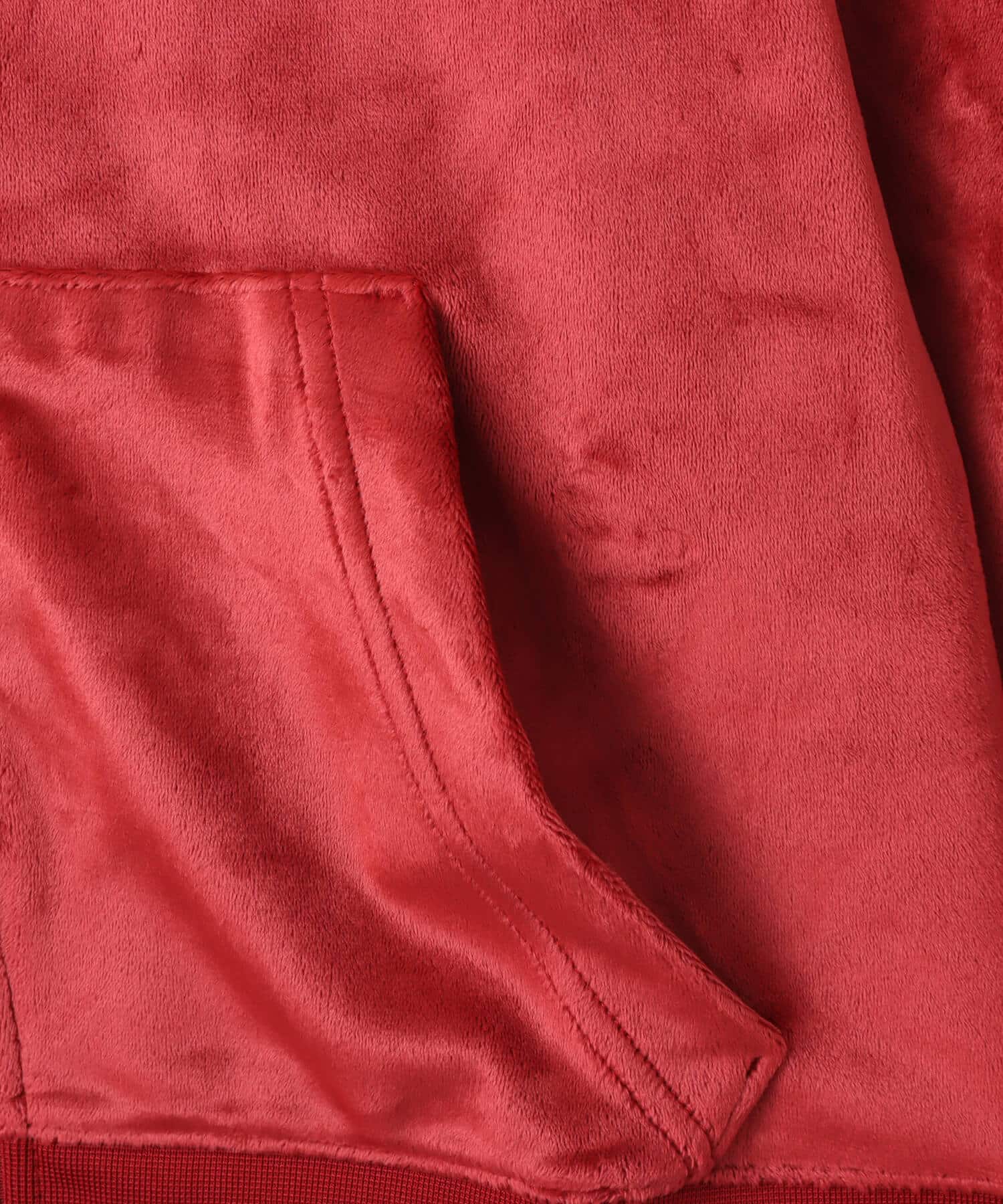 NIKE W NSW TRND VLR FZ HD LS TOP REDの画像