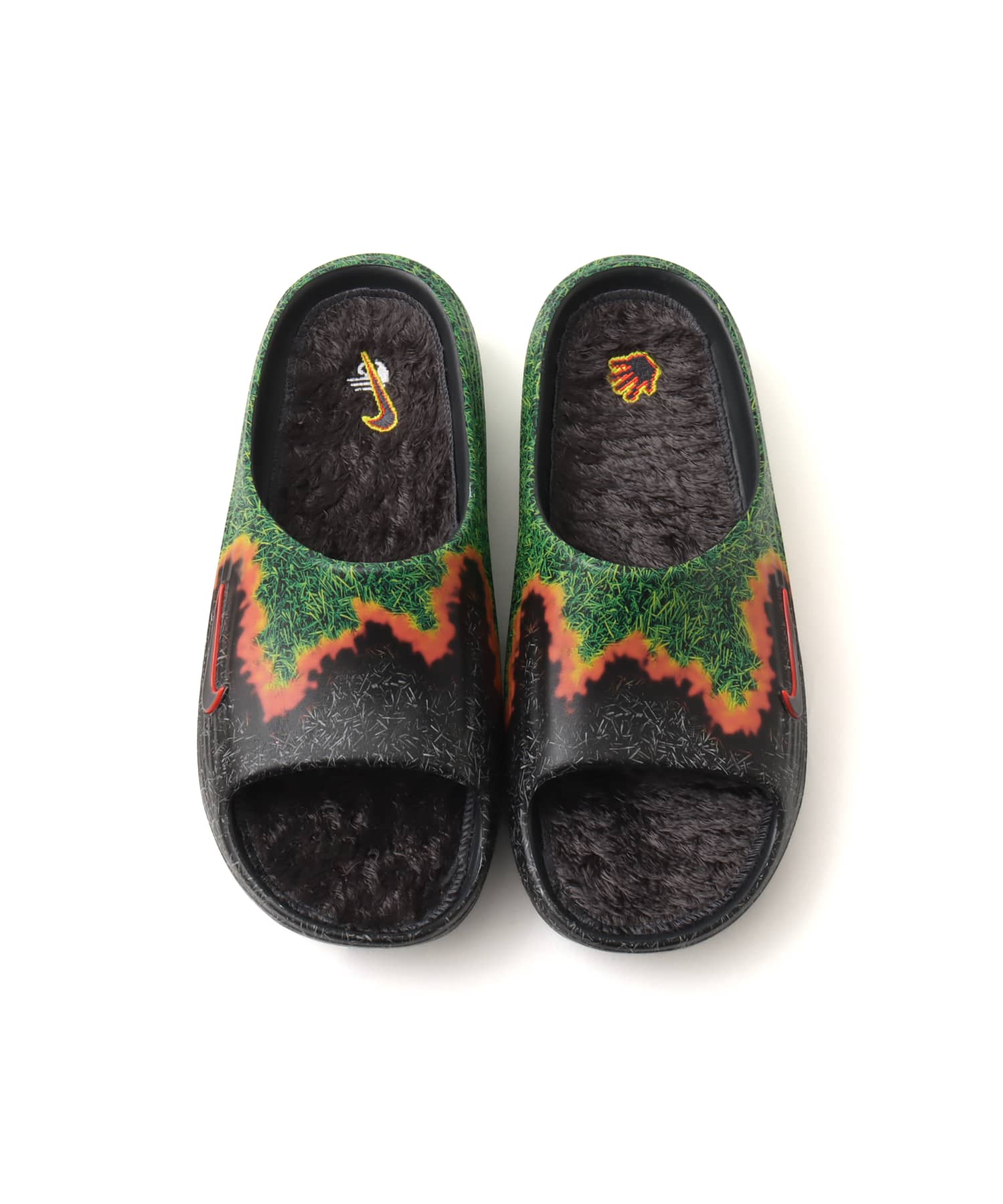 NIKE REACTX REJUVEN8 SLIDE QS DK SMOKE GREY/BLACK-KELLY GREENの画像