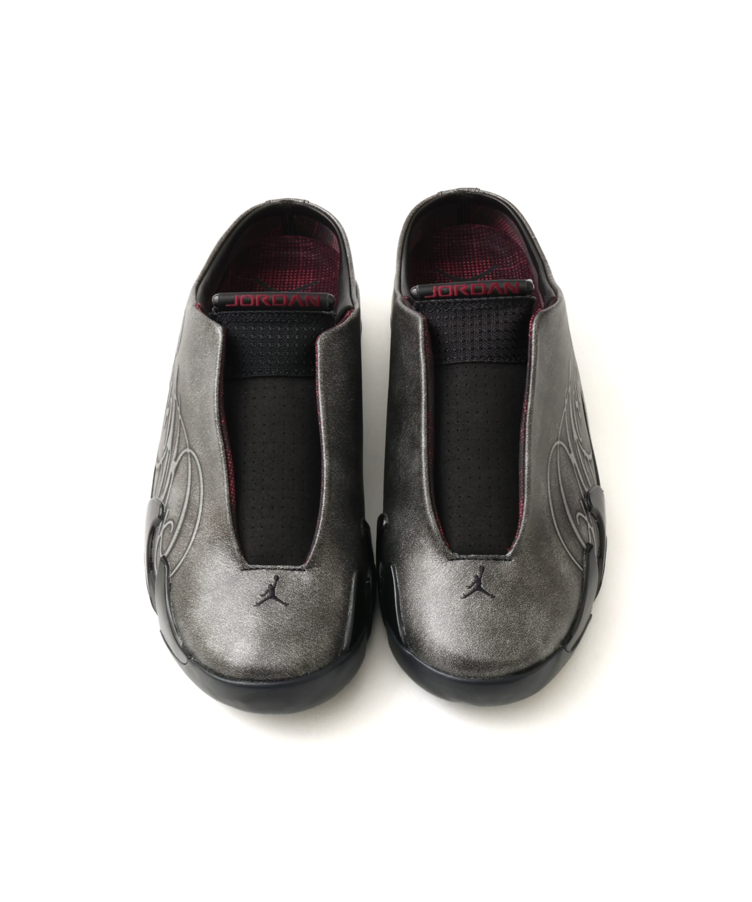 JORDAN BRAND AIR JORDAN 14 RTR MULE MWLA SP BLACK/MTLC SILVER-BURNT REDの画像