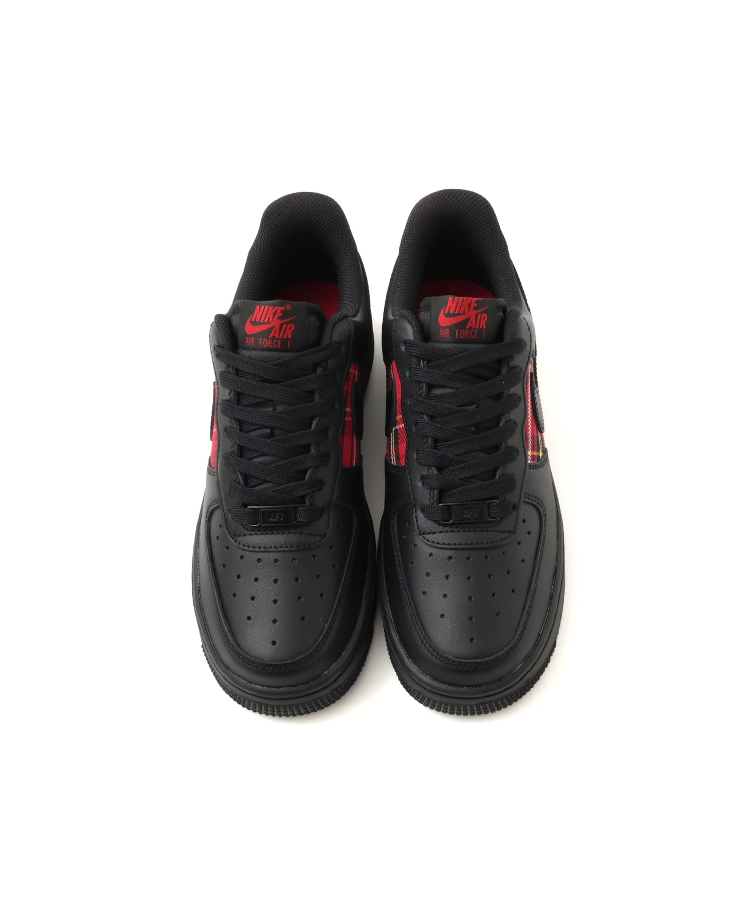 NIKE W AIR FORCE 1 '07 BLACK/BLACK-TOUGH RED-WHITE-YELLOW OCHRE-MULTI-COLORの画像