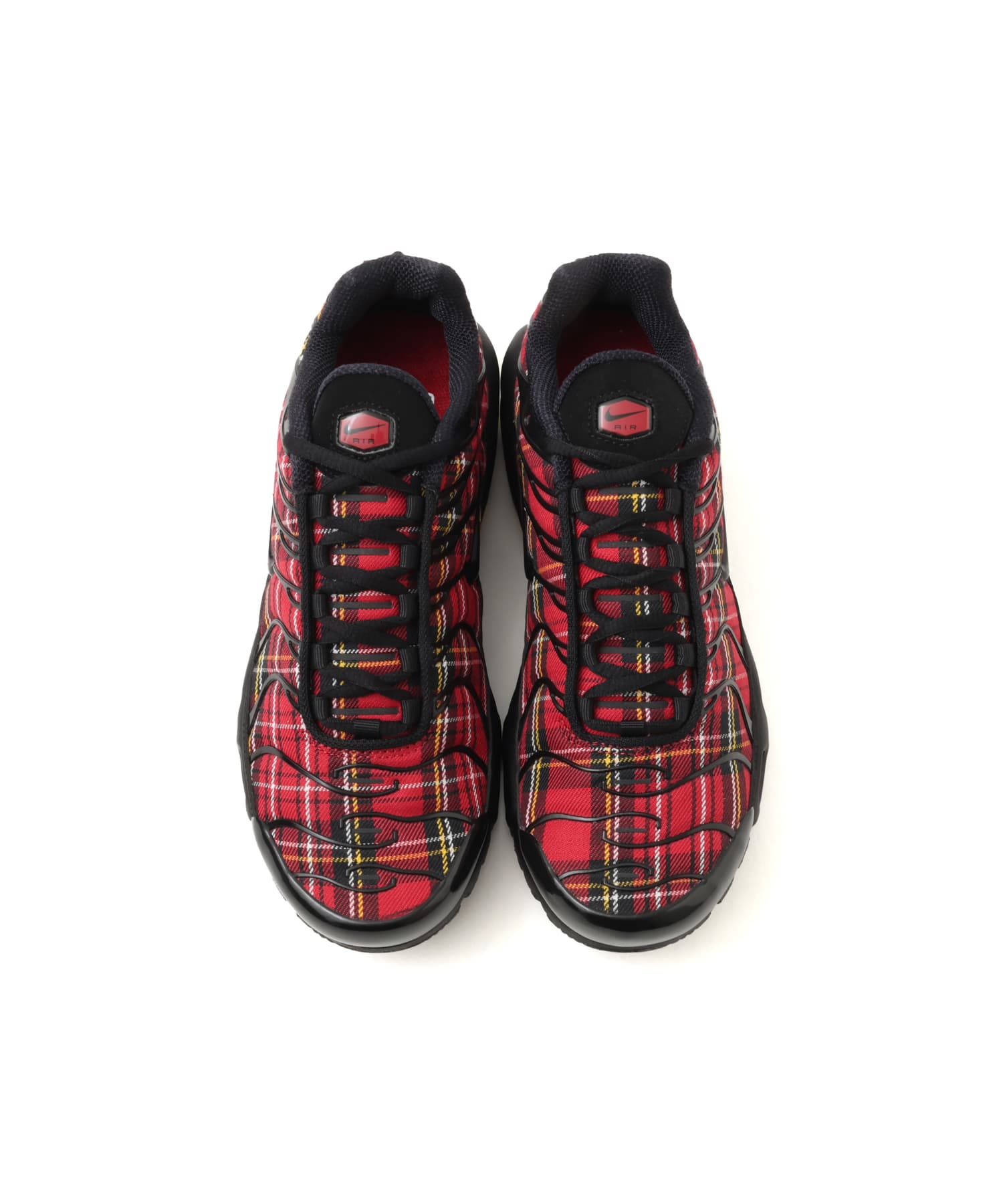 NIKE WMNS AIR MAX PLUS TOUGH RED/BLACK-WHITE-YELLOW OCHREの画像