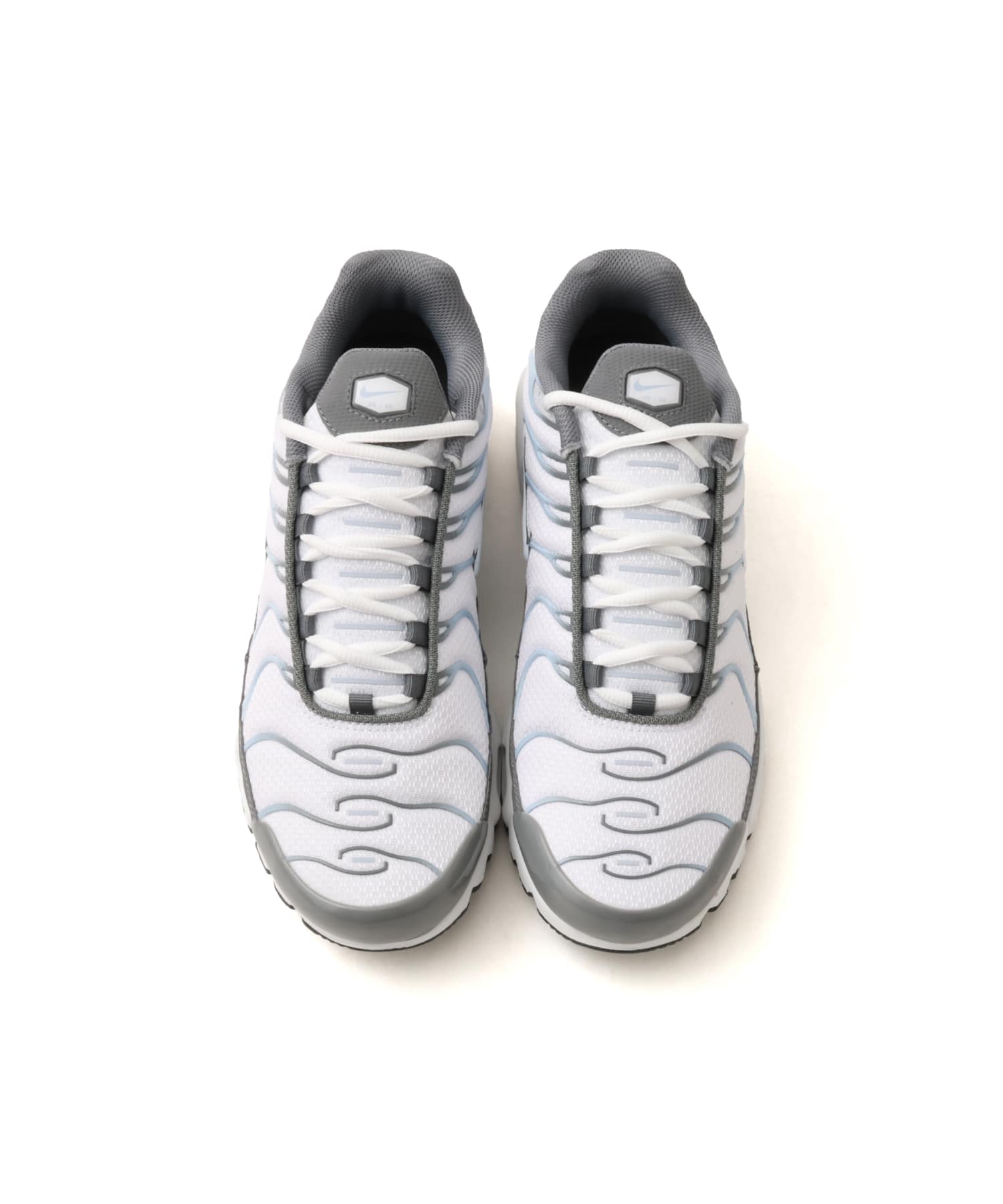 NIKE AIR MAX PLUS SMOKE GREY/WHITE-LT ARMORY BLUE-DK SMOKE GREYの画像