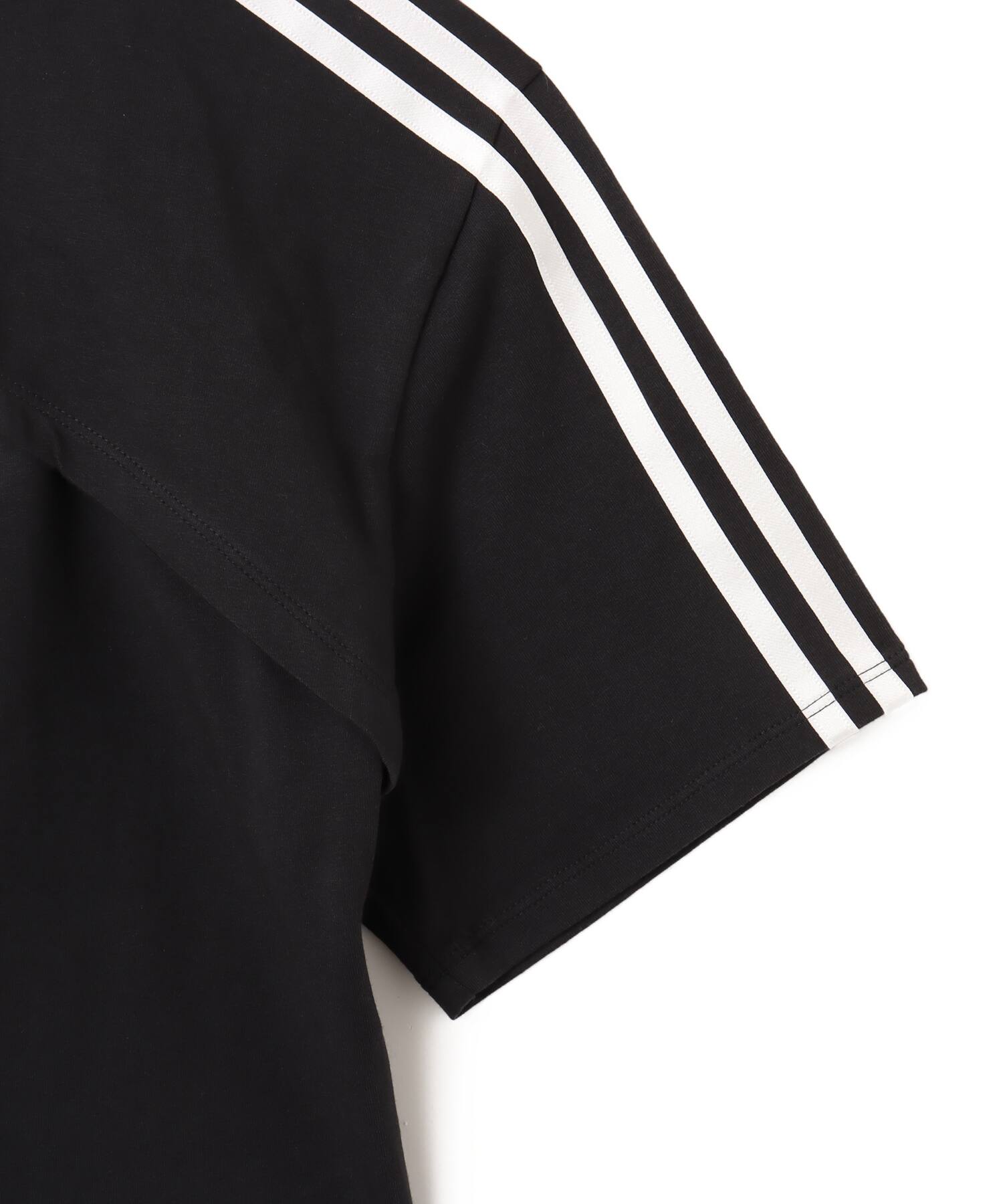 adidas CUT-OUT TEE ブラック/ホワイトの画像