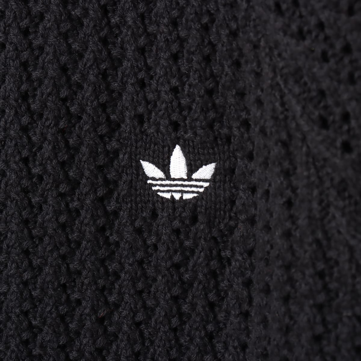 adidas ADICOLOR KNITTED CREW SWEATSHIRT ブラックの画像