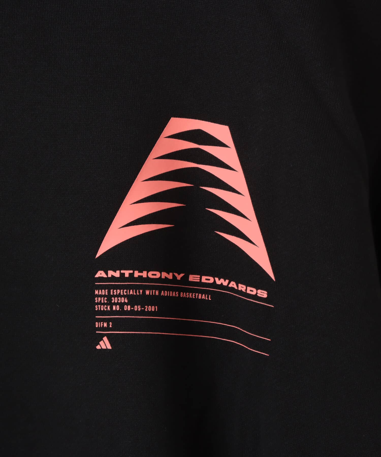 adidas ANTHONY EDWARDS SCHEMATIC HOODY ブラックの画像