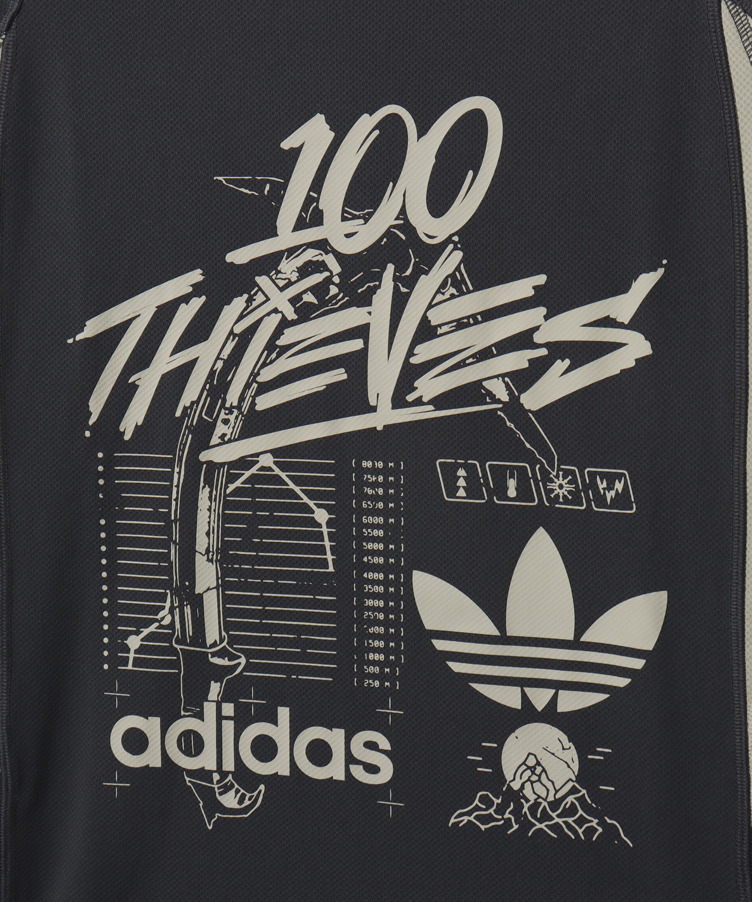 adidas 100 THIEVES T-SHIRT カーボンの画像