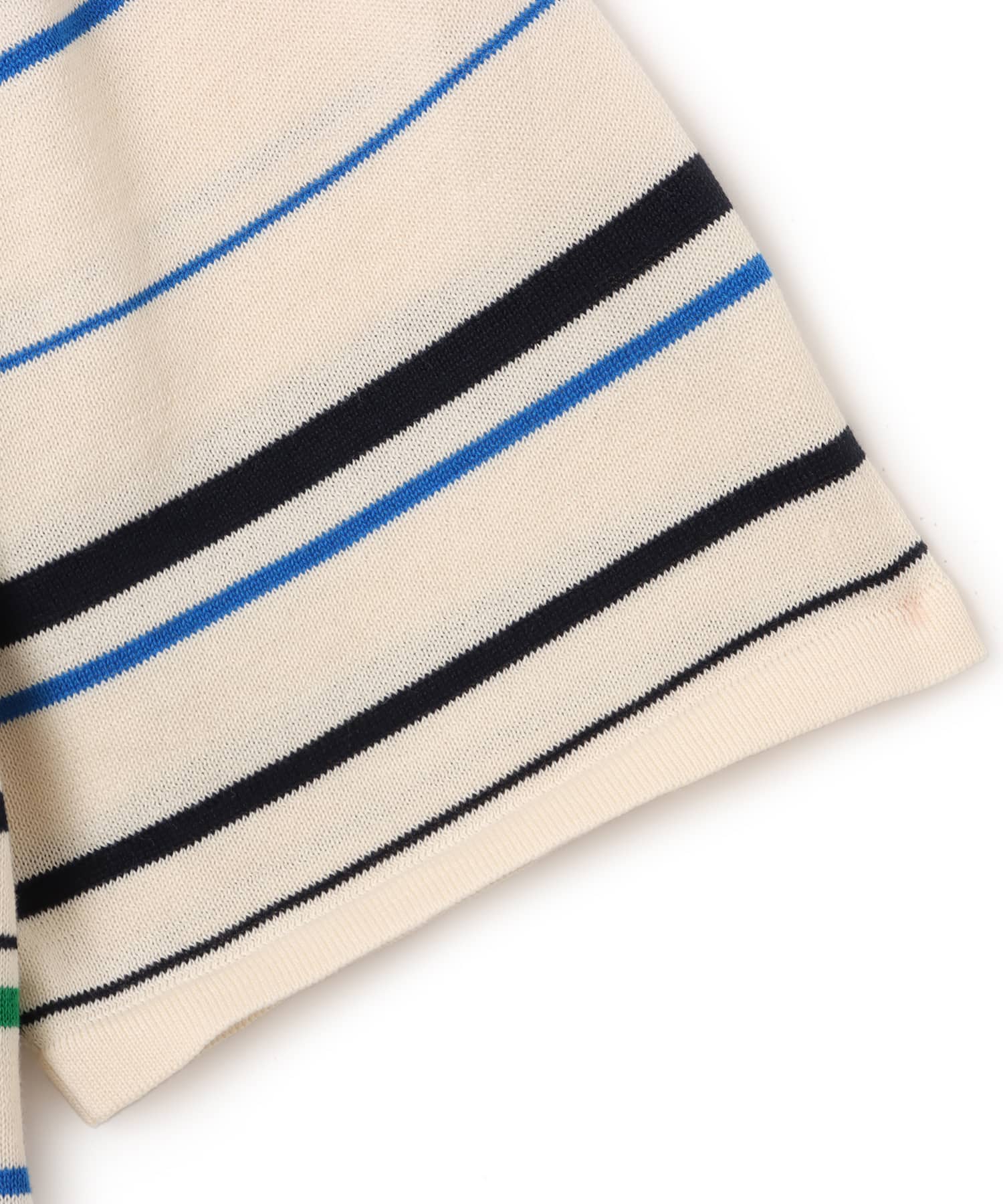 adidas WALES BONNER KNIT POLO SHIRT ワンダーホワイト/グリーン/ブルーバード/ナイトインディゴの画像