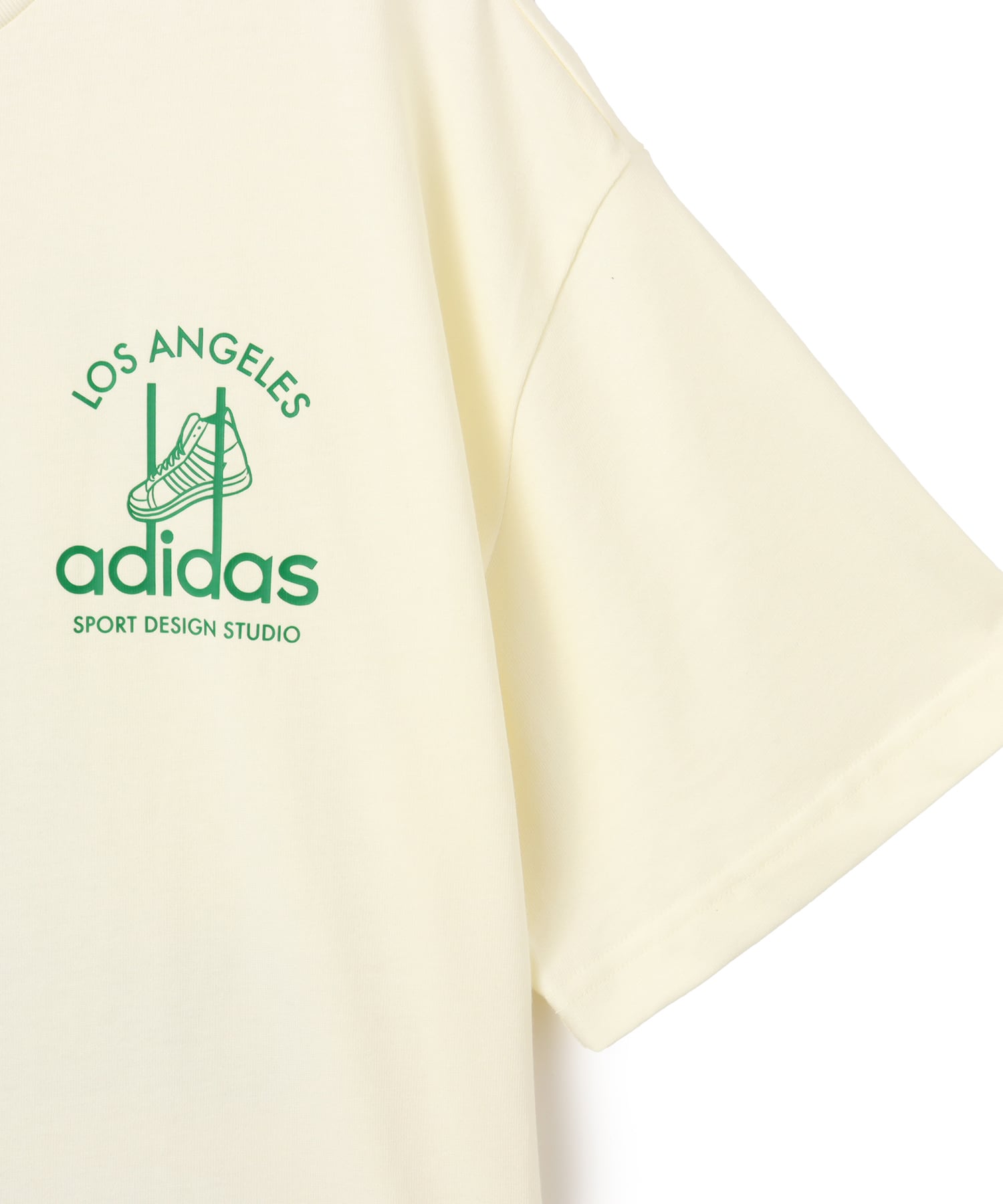 adidas SPORT DESIGN STUDIO JABBAR GRAPHIC T-SHIRT アイボリー/グリーンの画像