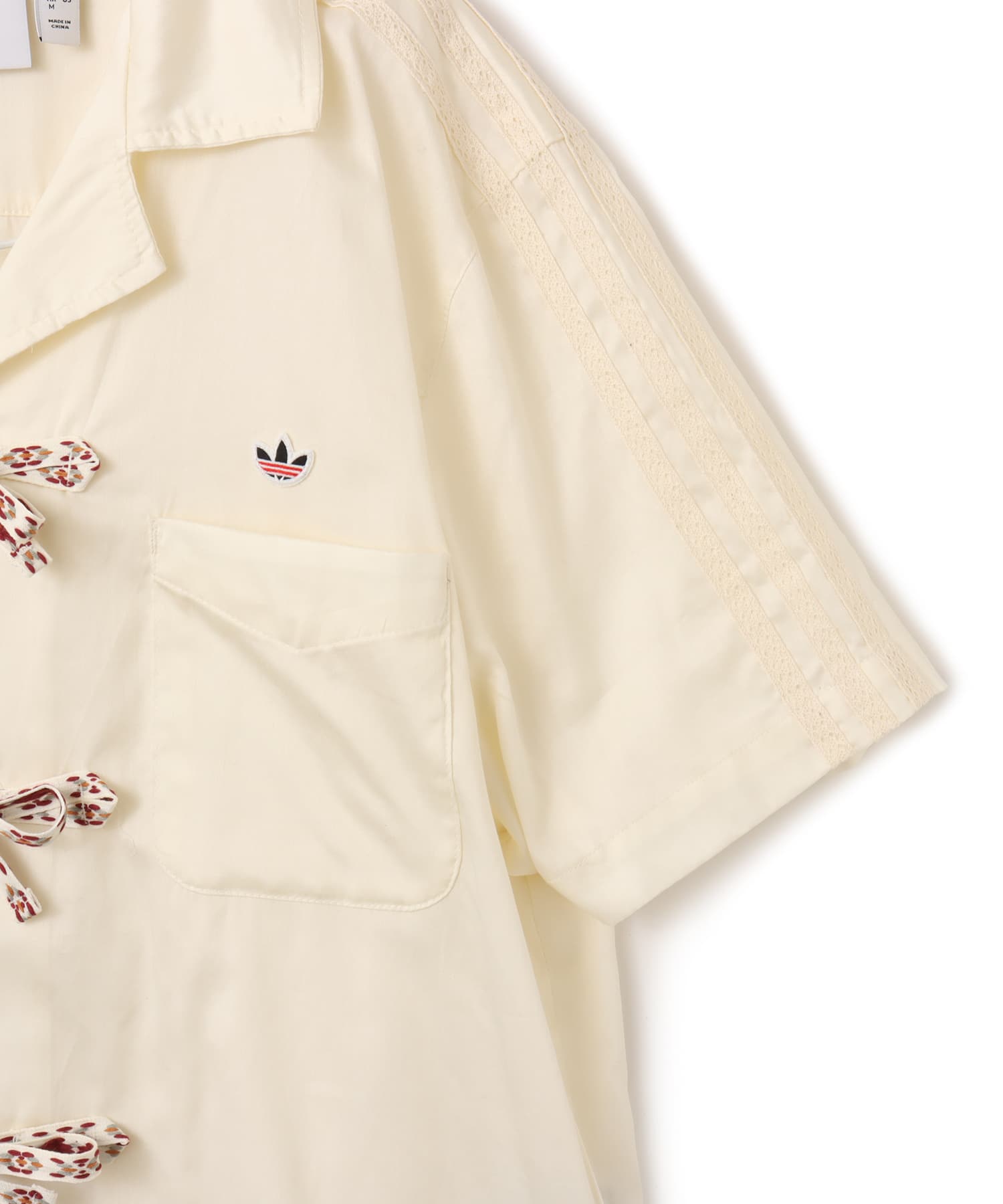 adidas CLOT BOWLING SHIRT BY EDISON CHEN クリームホワイトの画像