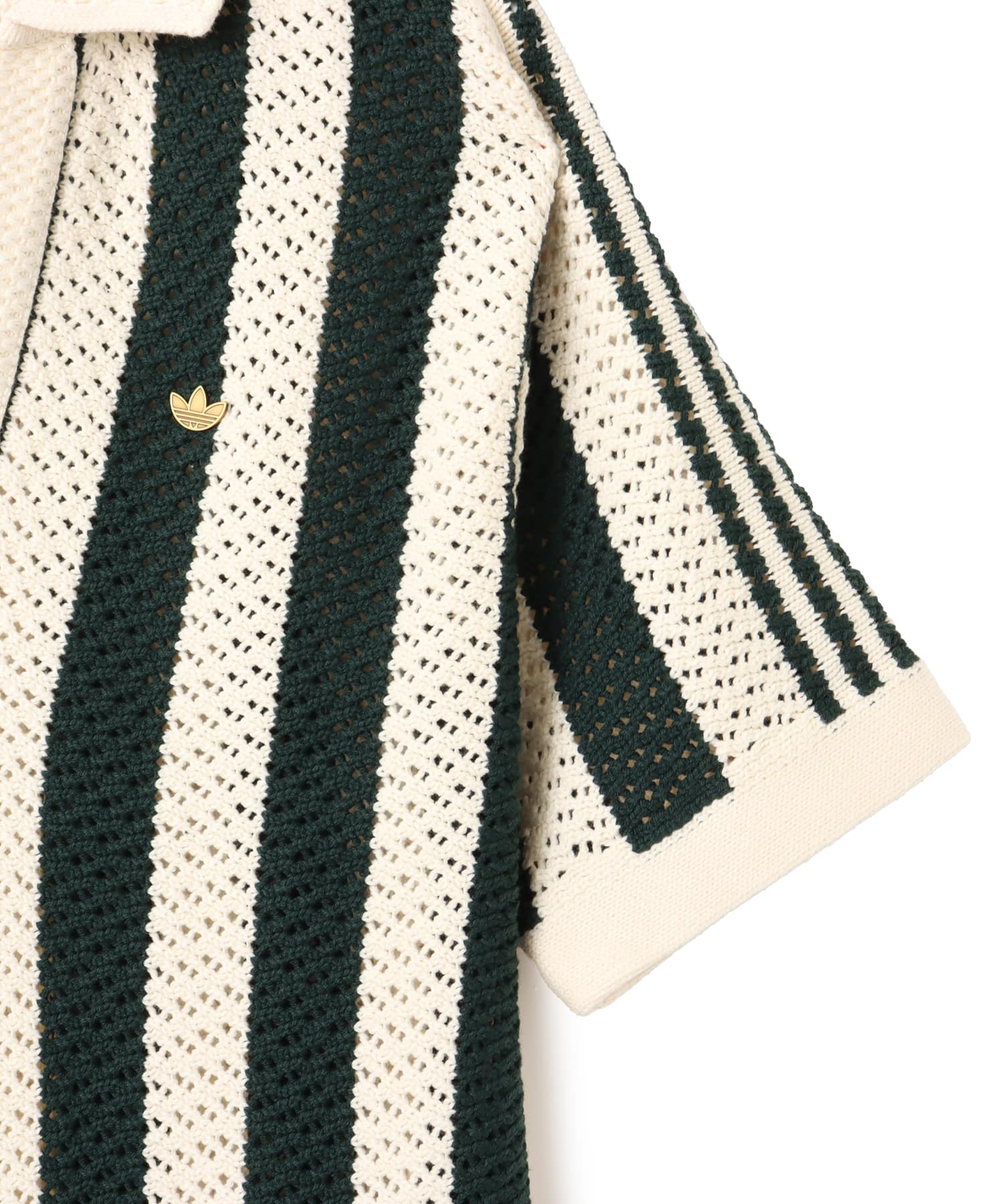 adidas CLOT PIQUE POLO BY EDISON CHEN グリーンナイト/クリームホワイトの画像