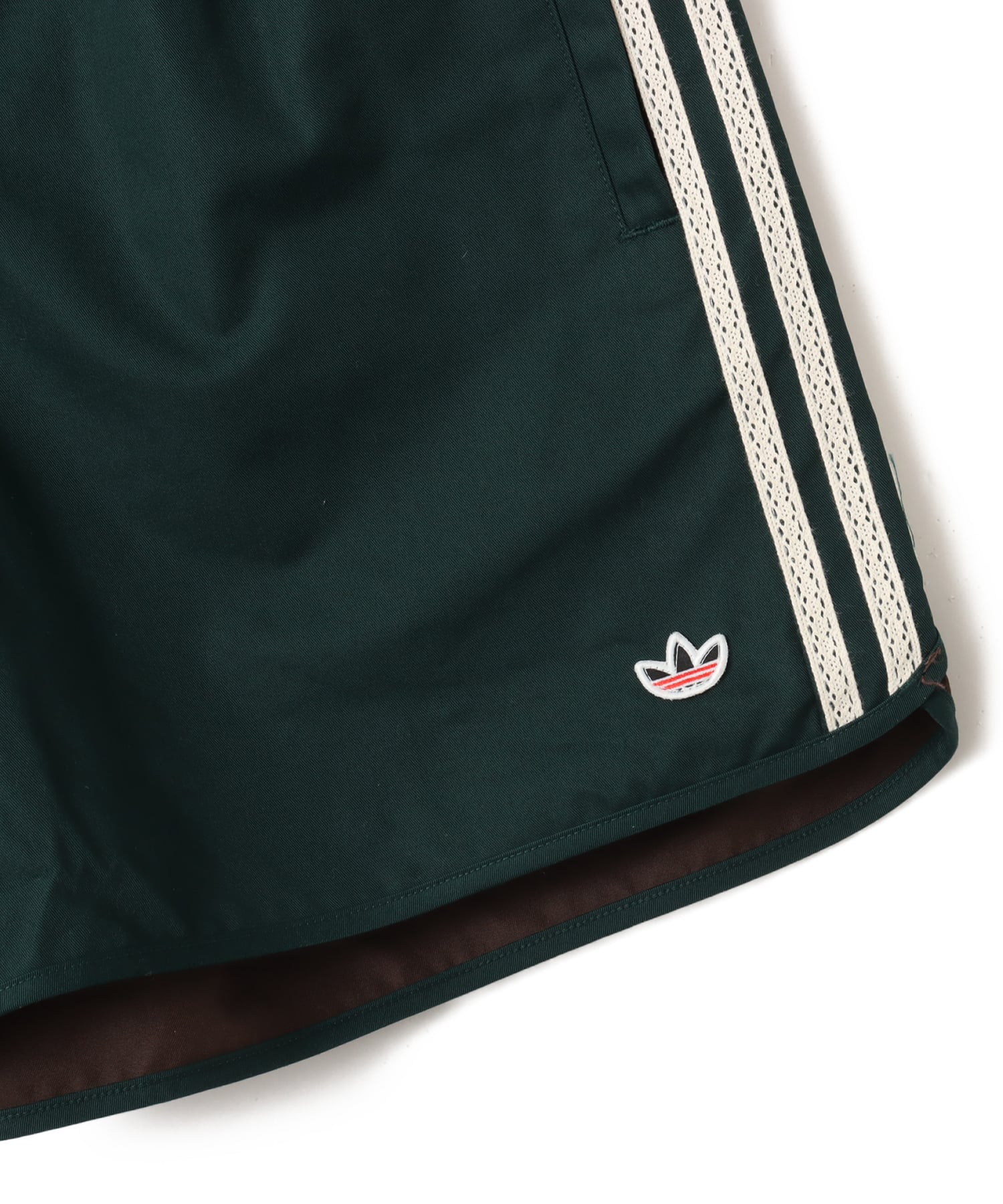 adidas CLOT SPRINTER SHORTS BY EDISON CHEN グリーンナイト/ダークブラウンの画像