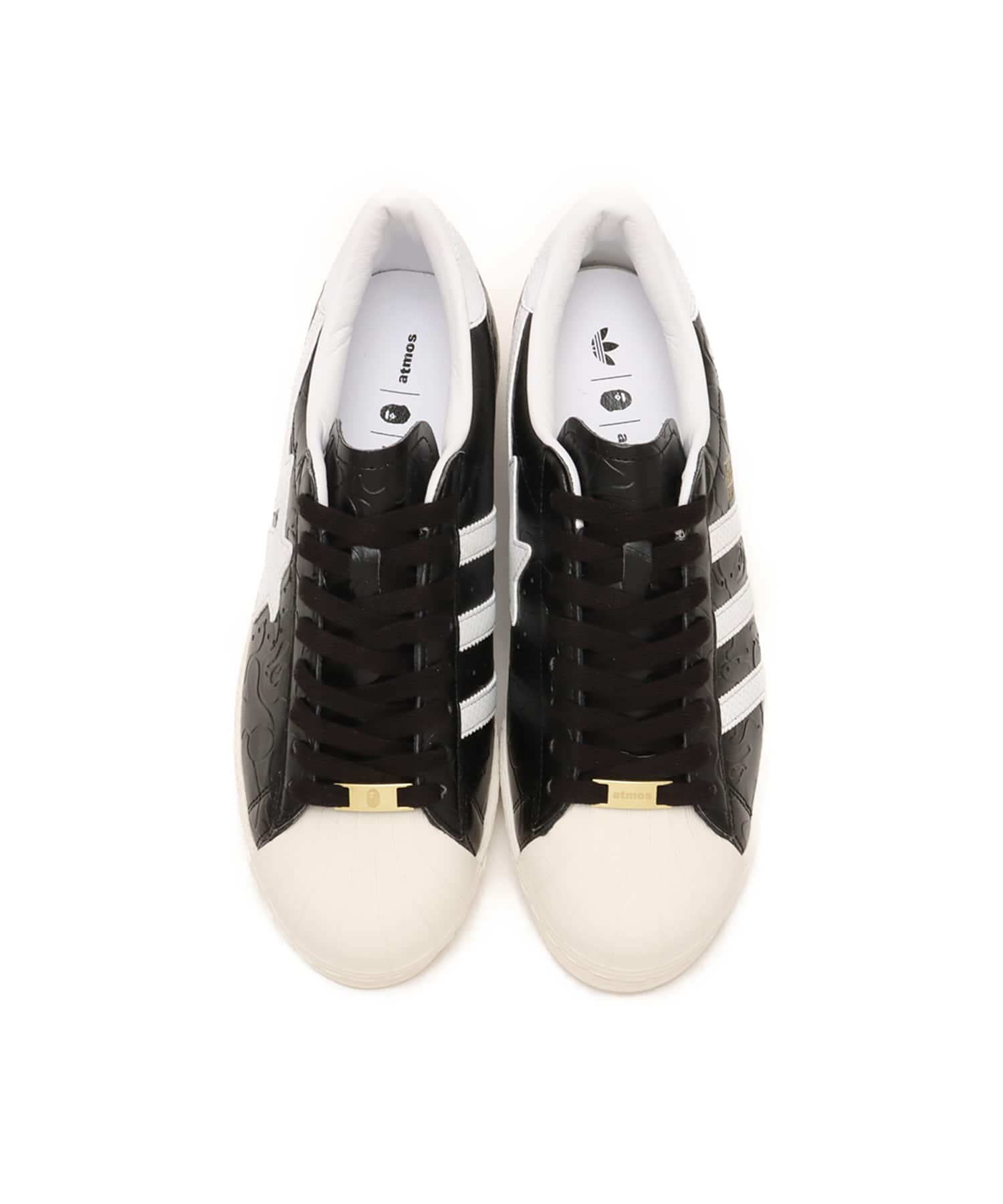 adidas SUPERSTAR VINTAGE BAPE atmos CORE BLACK/FOOT WEAR WHITE/OFF WHITEの画像