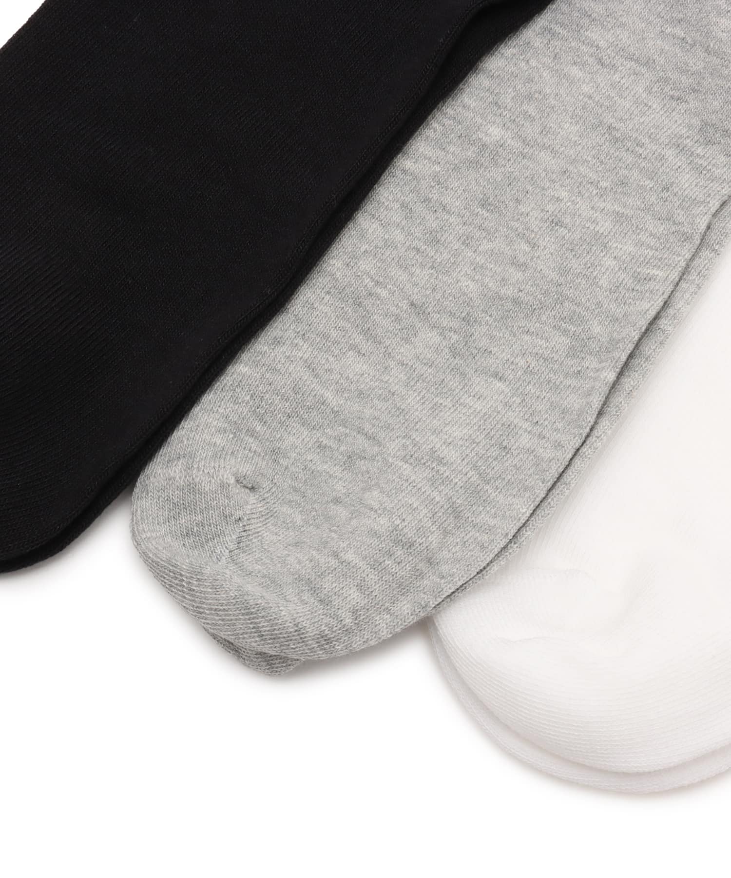 adidas 3-STRIPES CREW SOCKS 3 PAIRS ホワイト/ミディアムグレーヘザー/ブラックの画像