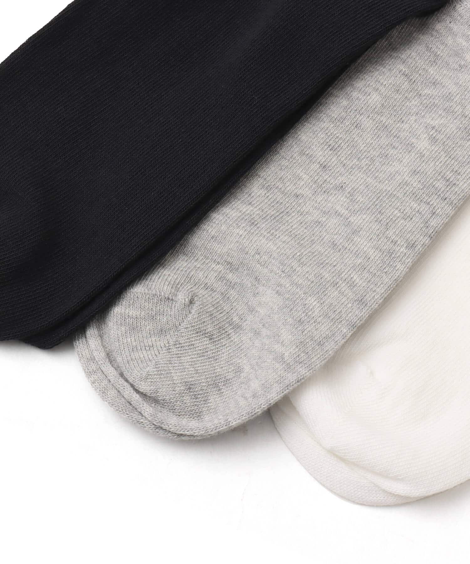 adidas 3 STRIPES HIGH CREW SOCKS 3 PAIRS ホワイト/ミディアムグレーヘザー/ブラックの画像