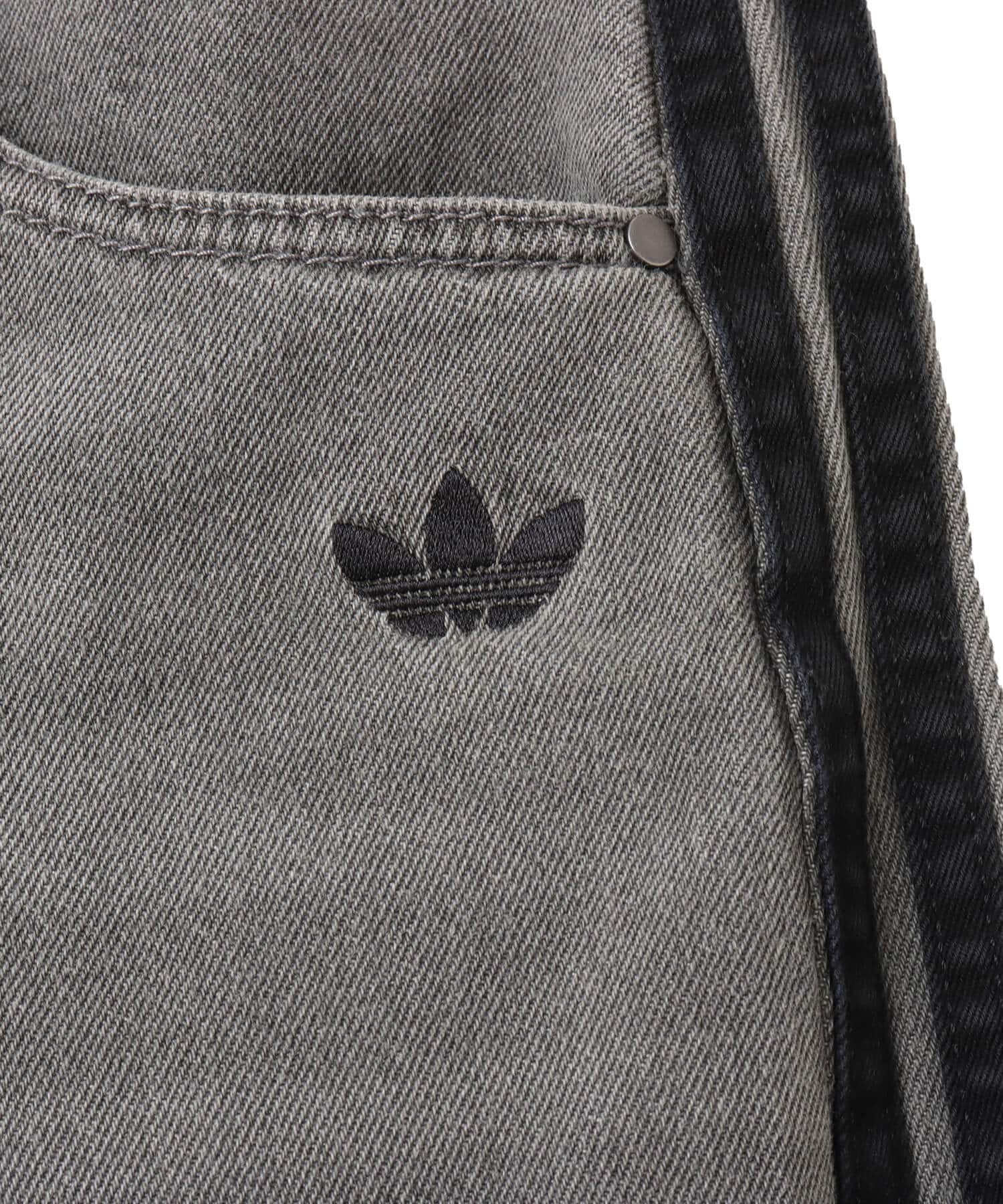 adidas ADICOLOR FIREBIRD OVERSIZED DENIM PANT ウォッシュドグレーデニムの画像