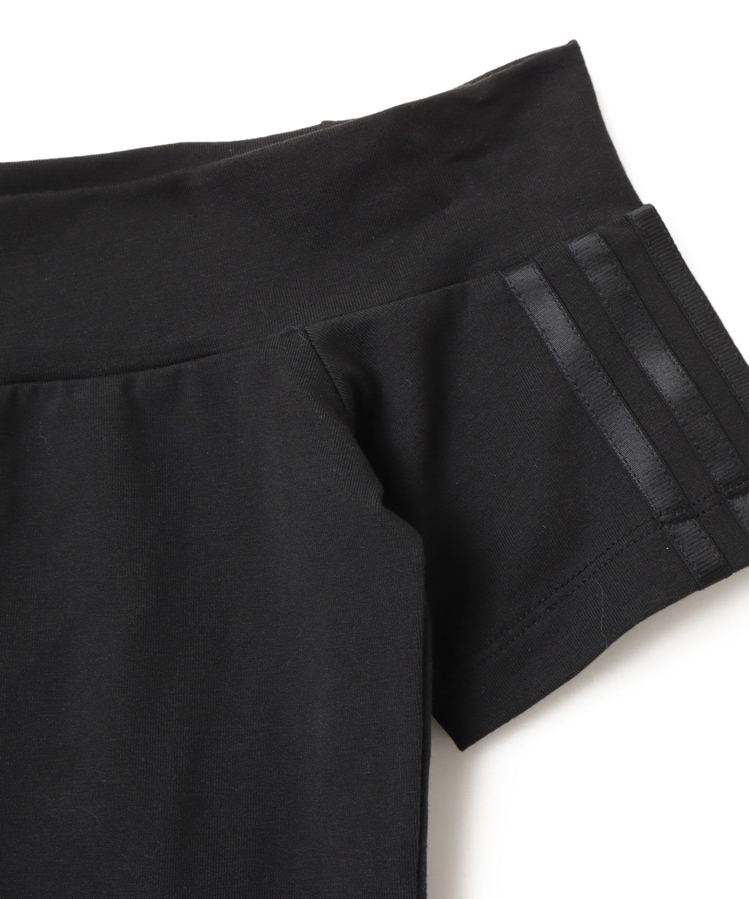 adidas ADICOLOR BANDEAU SHORT SLEEVE ブラックの画像