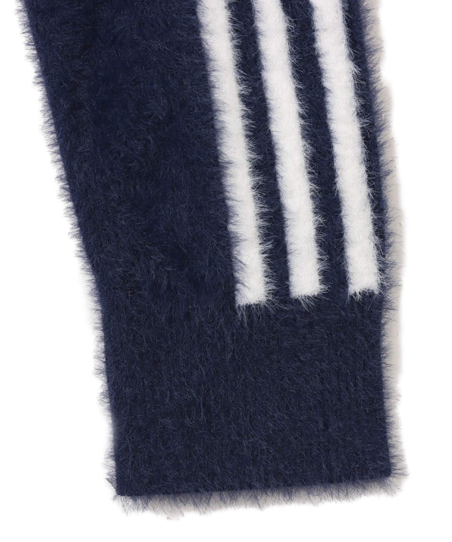 adidas FLUFFY KNITTED CARDIGAN ナイトインディゴの画像