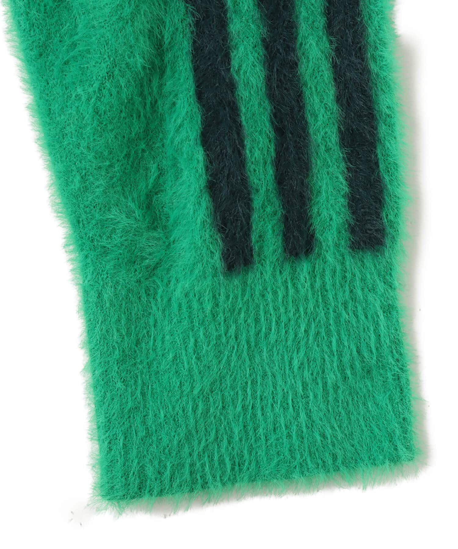 adidas FLUFFY KNITTED CARDIGAN グリーンの画像
