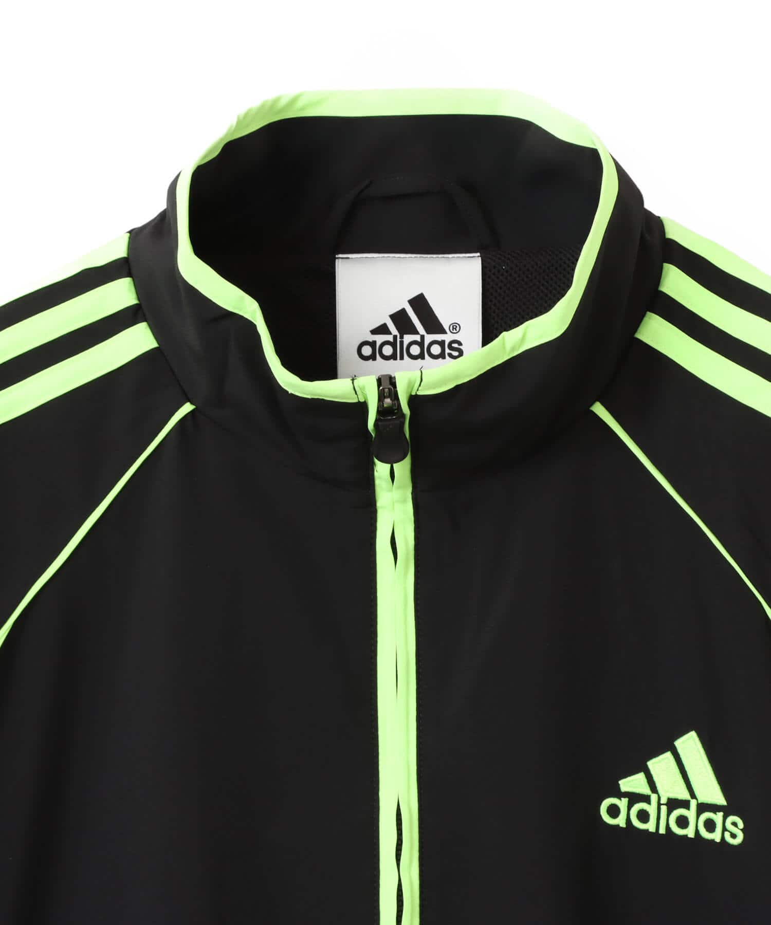 adidas TEAMGEIST ADICOLOR TRACK TOP ブラック/シグナルグリーンの画像