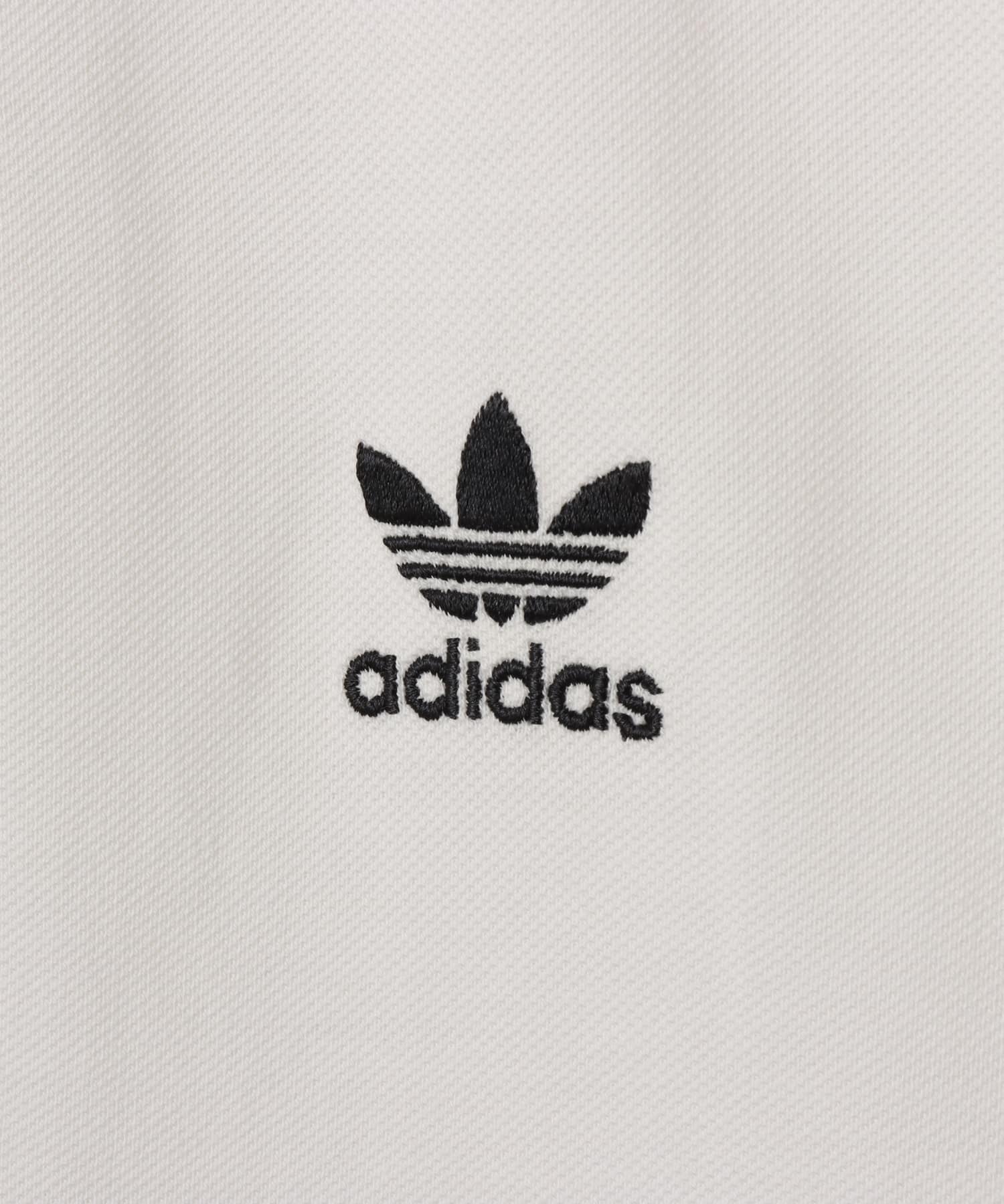 adidas LOOSE POLO ホワイト/ブラックの画像