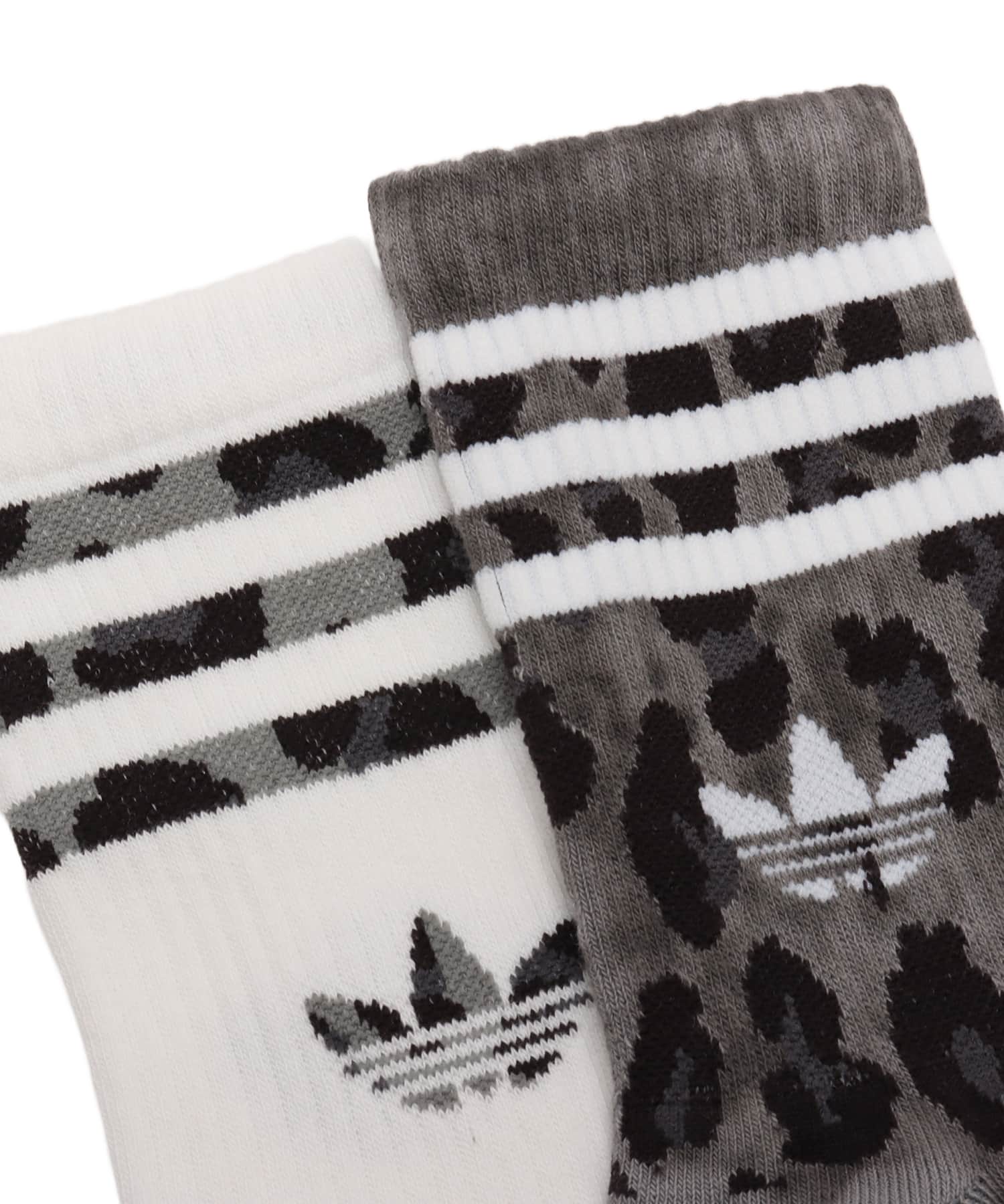 adidas LEOPARD CREW SOCKS 2 PAIRS カーボン/ブラックの画像