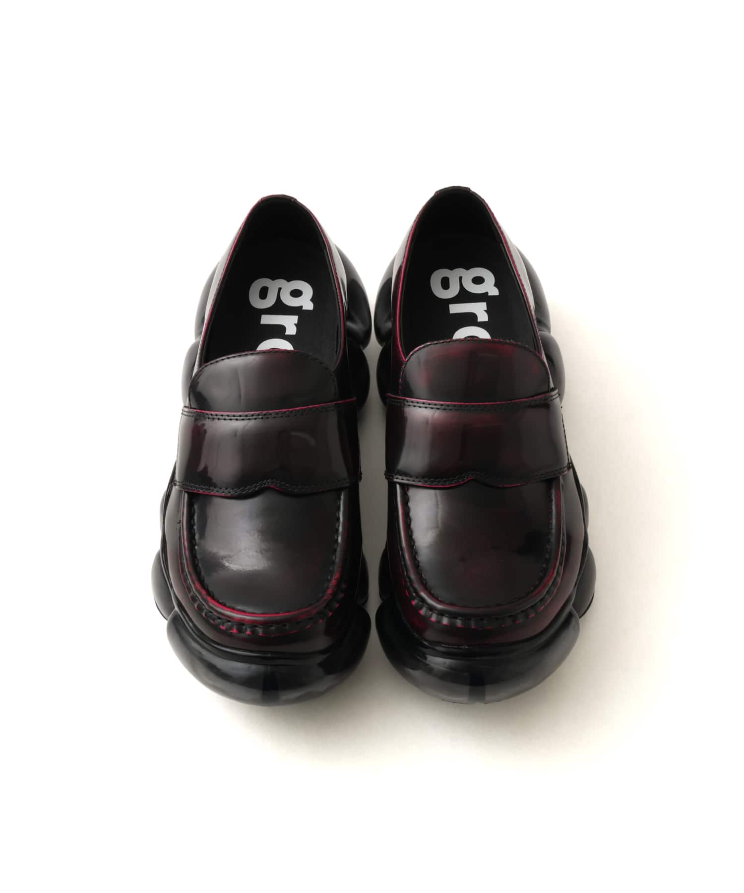 grounds JEWELRY LOAFER LEATHER WINEの画像