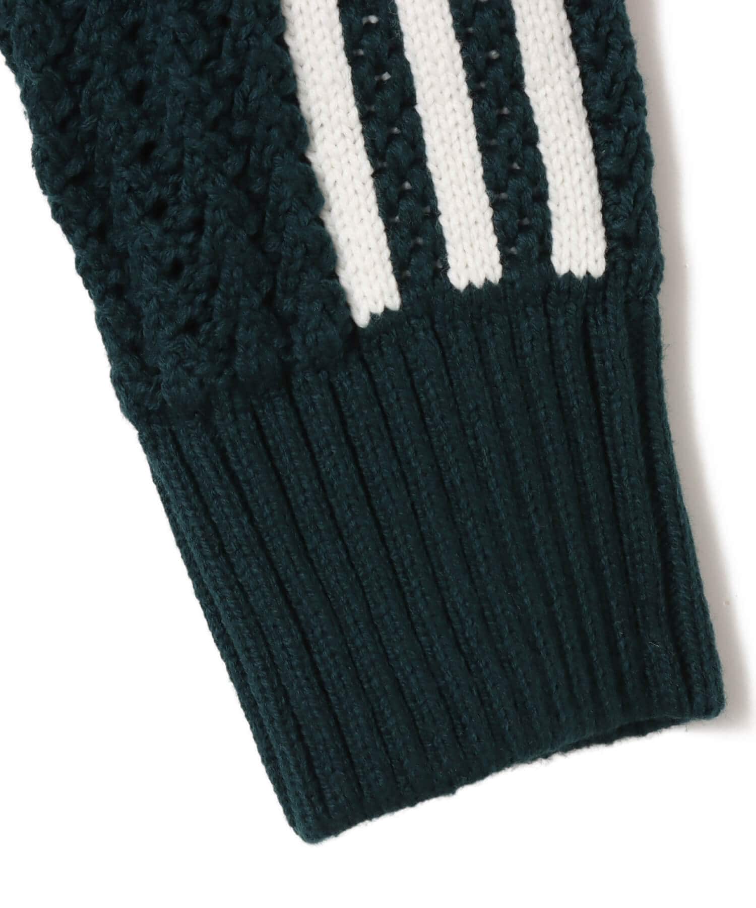 adidas ADICOLOR KNITTED CREW オーロラアイビーの画像
